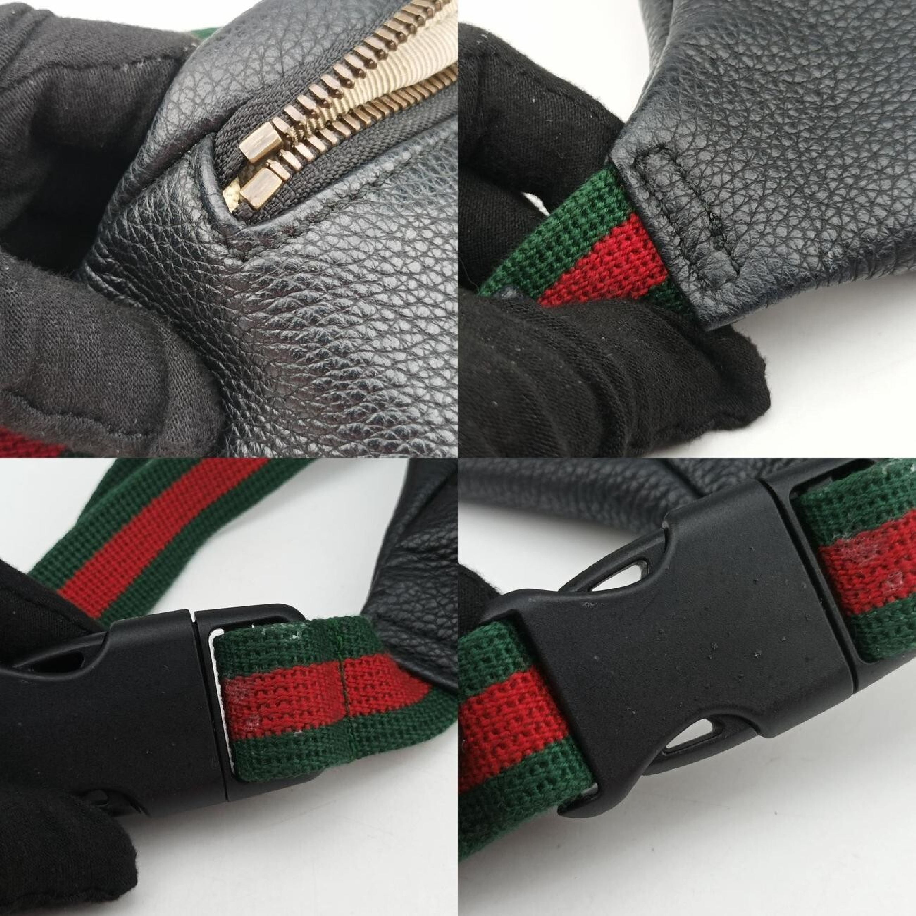Print Black Leather Waist Bag 527792 A026059973 — view 9