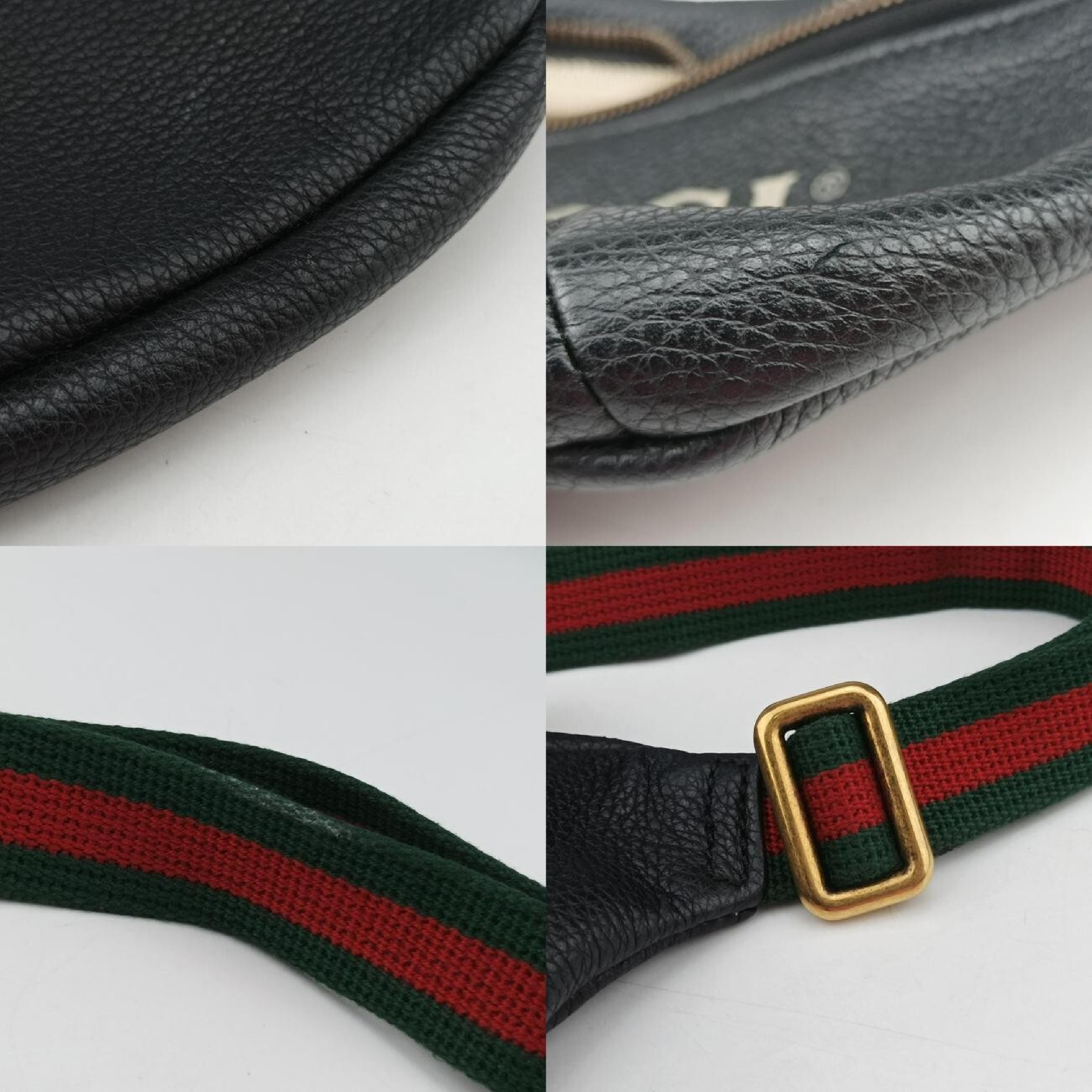 Print Black Leather Waist Bag 527792 A026059973 — view 10