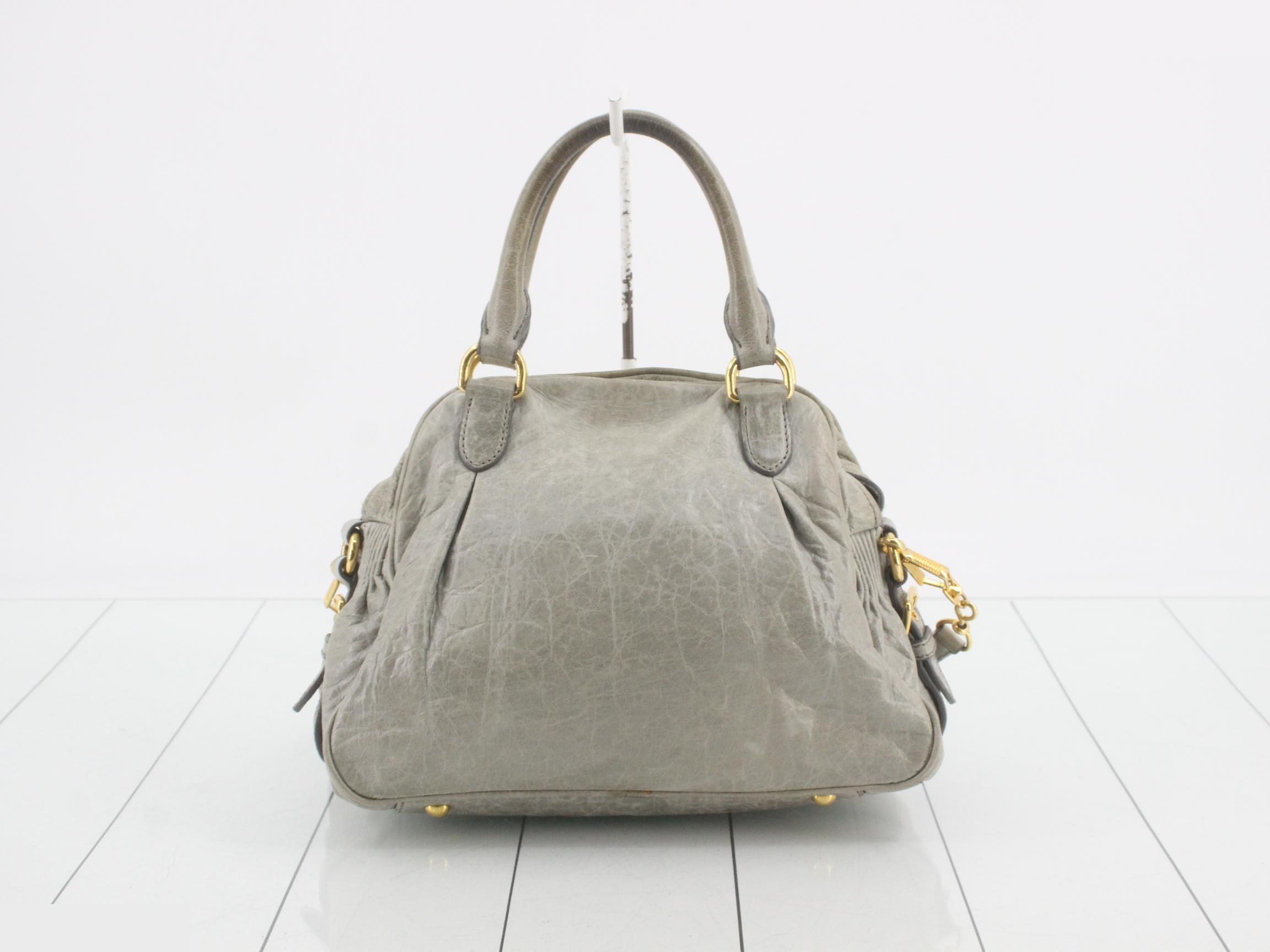 Other lines: Bags - 2-way bag with long strap, leather, gray — view 2