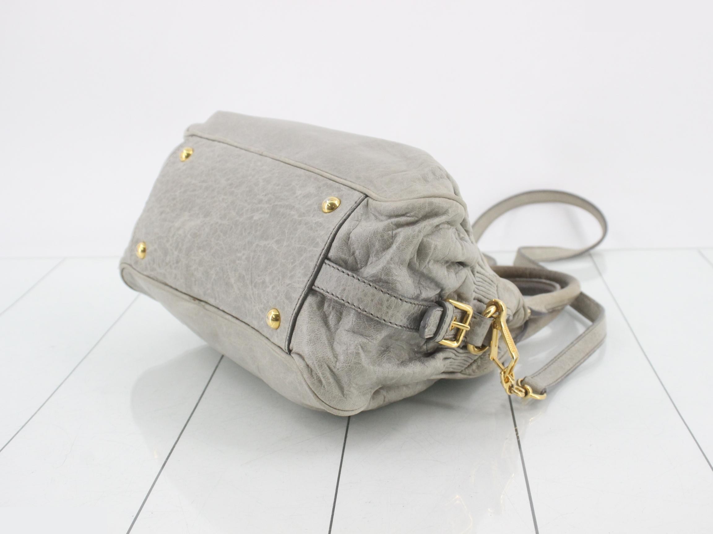 Other lines: Bags - 2-way bag with long strap, leather, gray — view 6