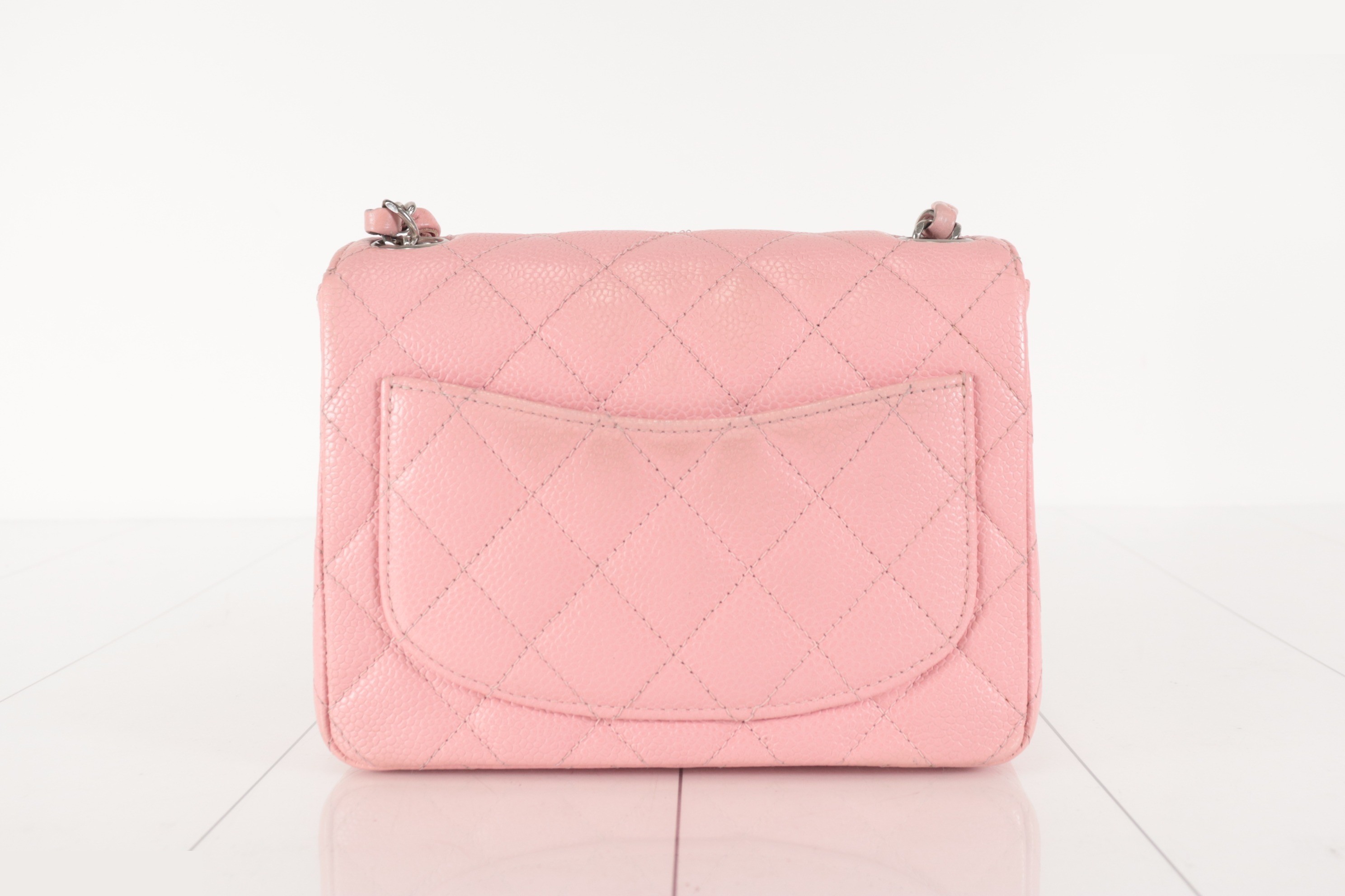 Minimato Caviar Chain Shoulder Bag, Pink, Series 8 — view 3
