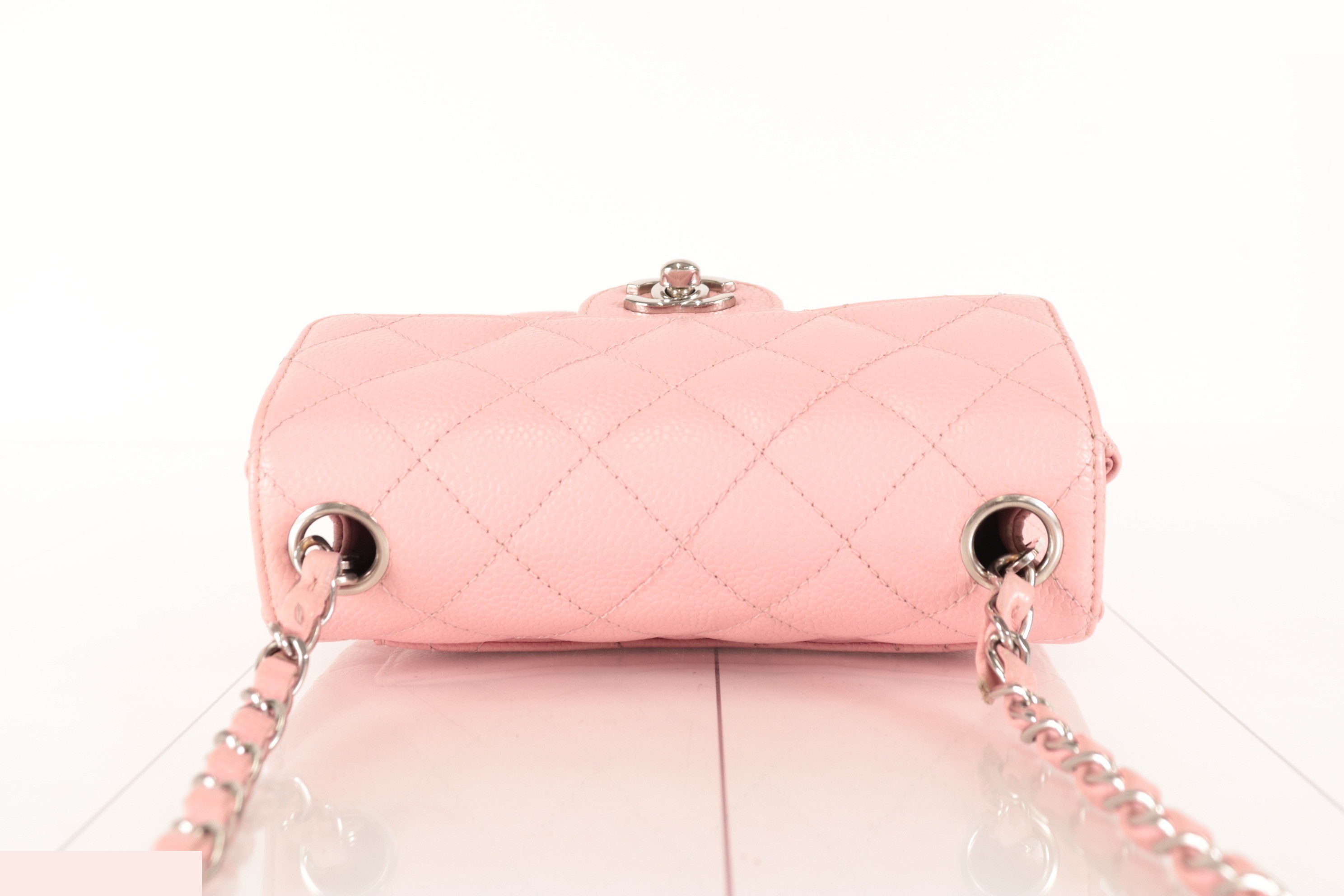 Minimato Caviar Chain Shoulder Bag, Pink, Series 8 — view 6