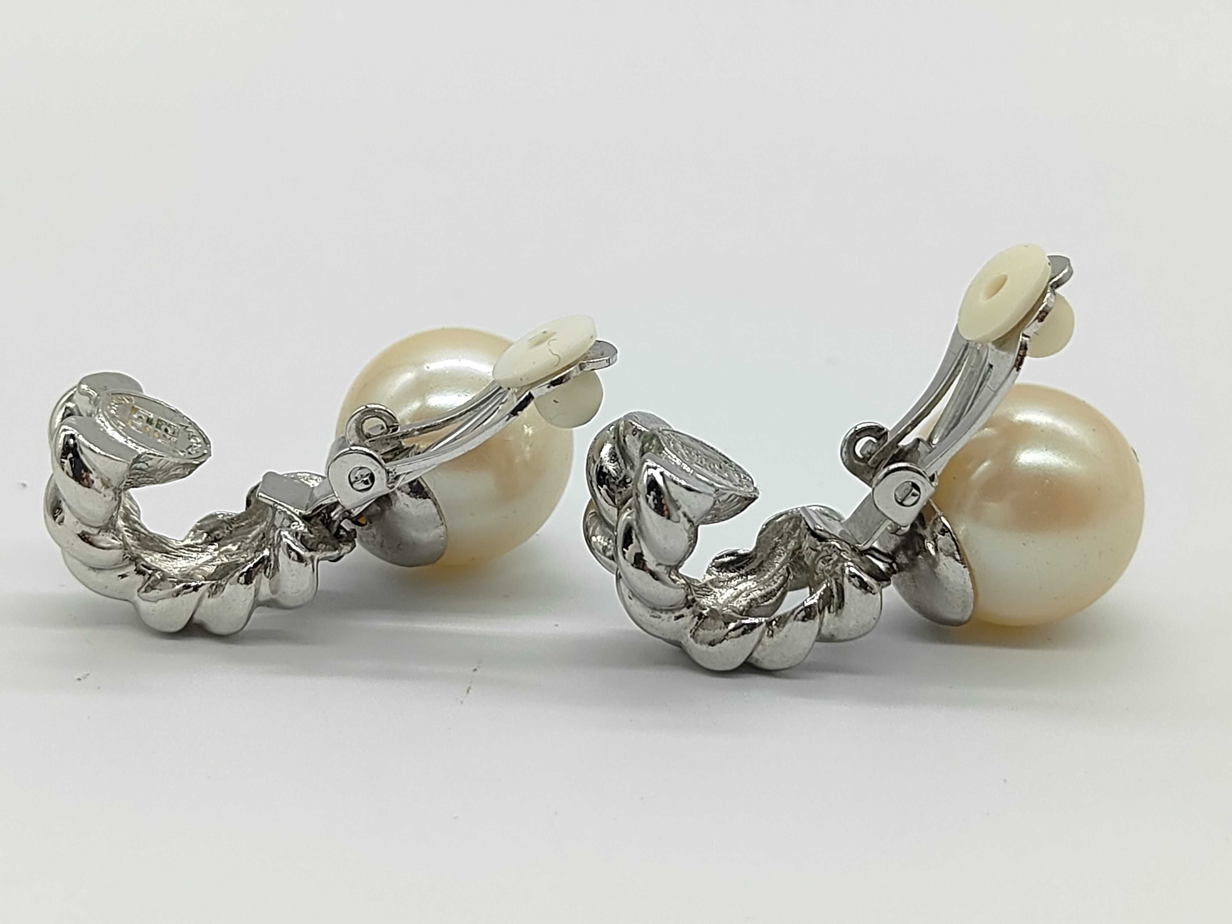 Pearl Vintage Twist Silver Earrings — view 4