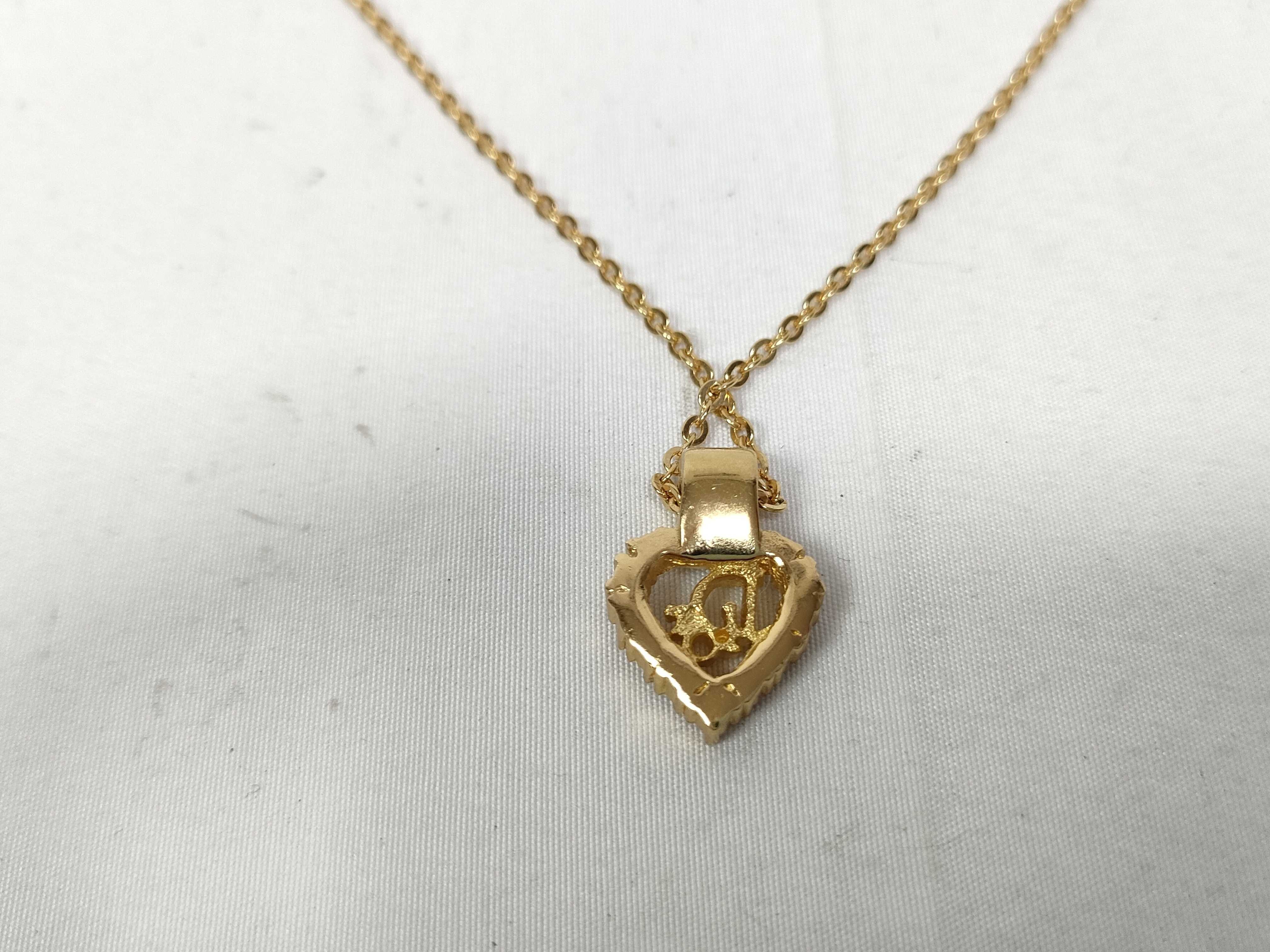 Necklace Logo Rhinestone Heart Necklace — view 2