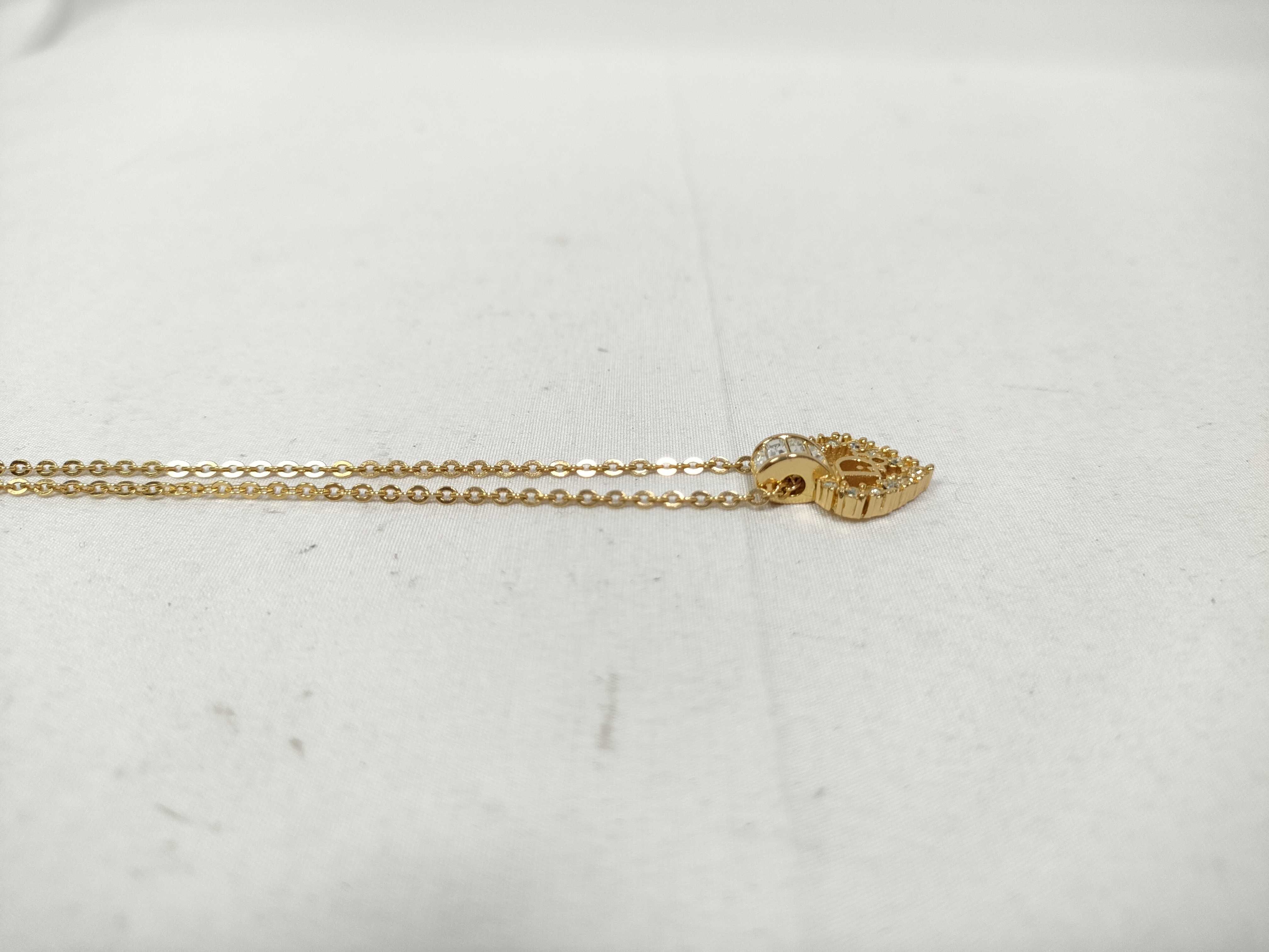 Necklace Logo Rhinestone Heart Necklace — view 3