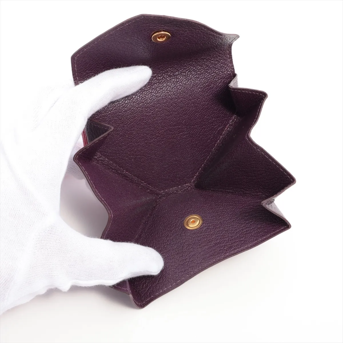 Levain Quatre 24 Chevre Misor Coin Case Pink x Purple Gold x Silver Hardware F:2002 — view 5