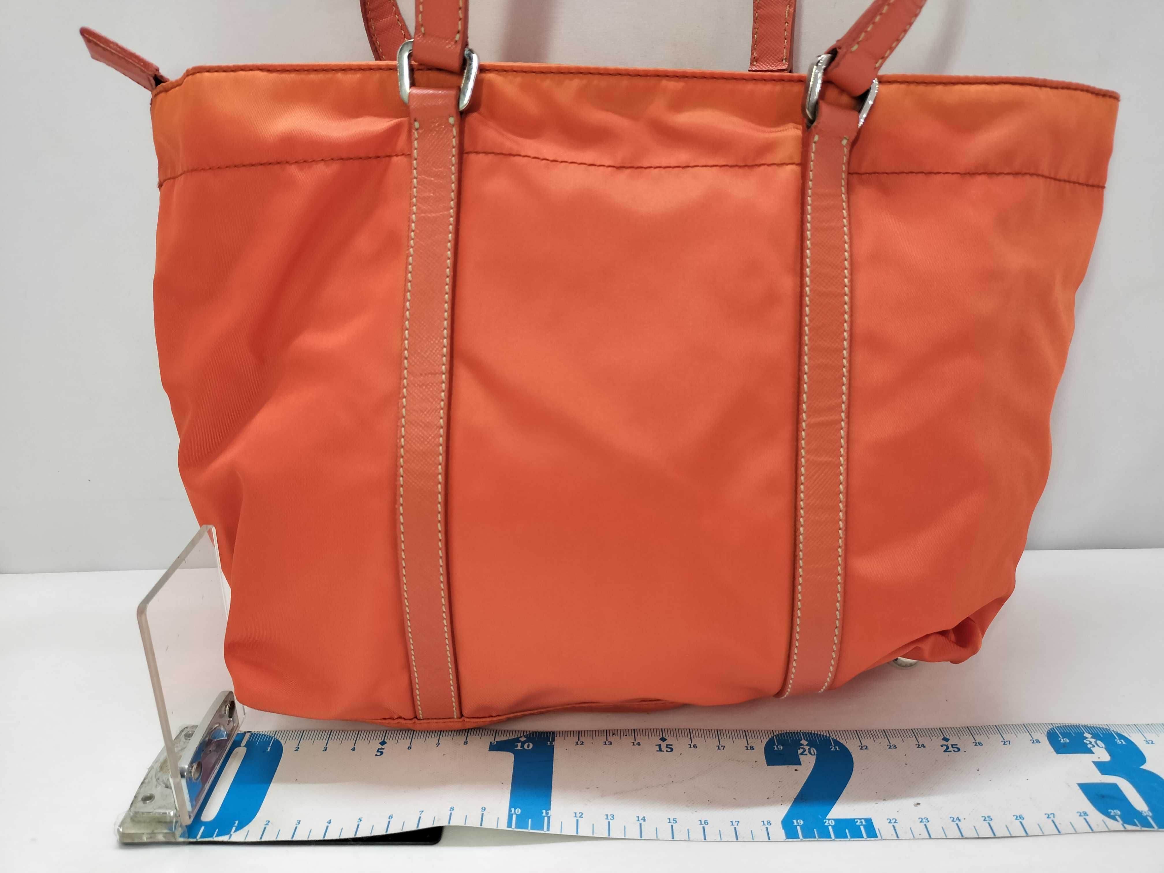 Nylon Prada Saffiano Tote Bag Nylon Triangle Logo Handbag — view 2