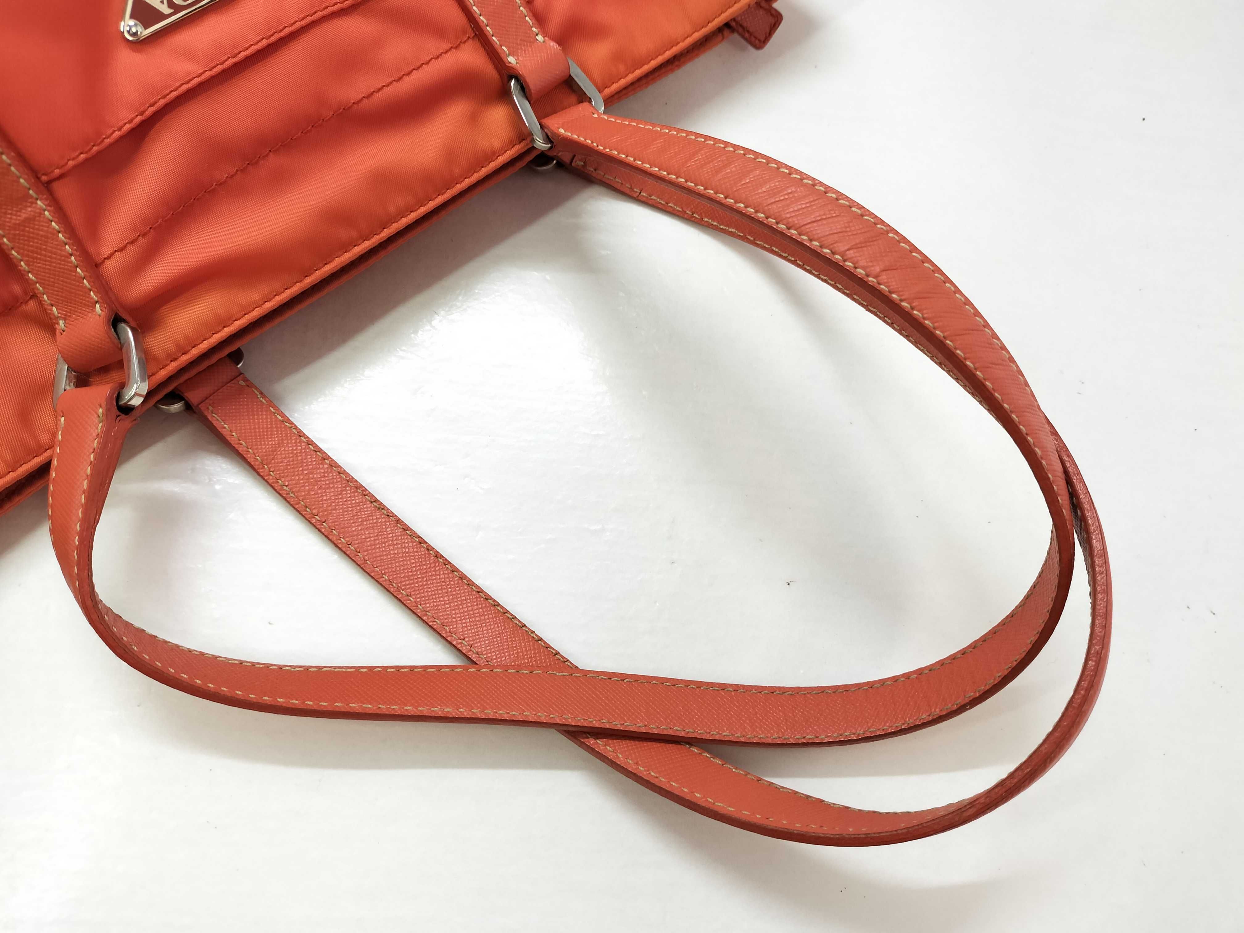 Nylon Prada Saffiano Tote Bag Nylon Triangle Logo Handbag — view 3