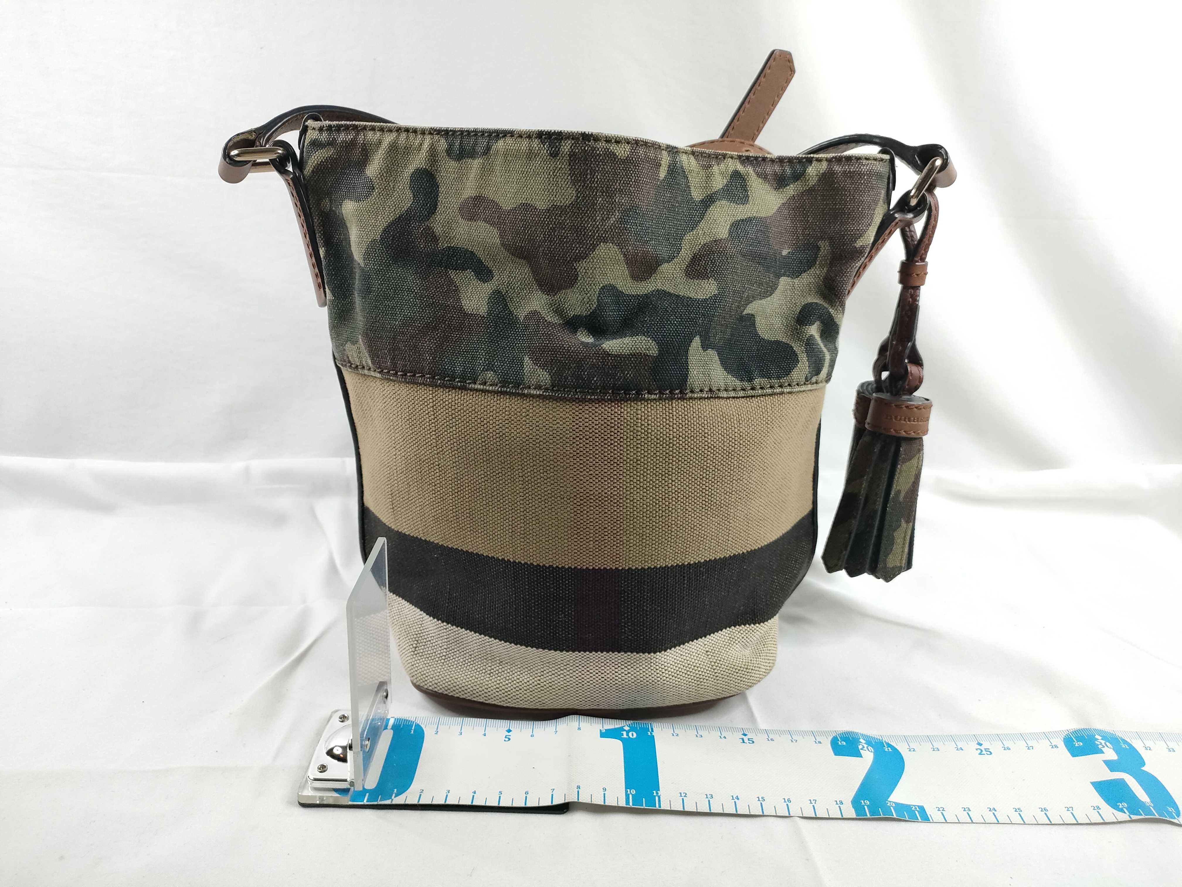 Check Shoulder Drawstring Bag — view 2