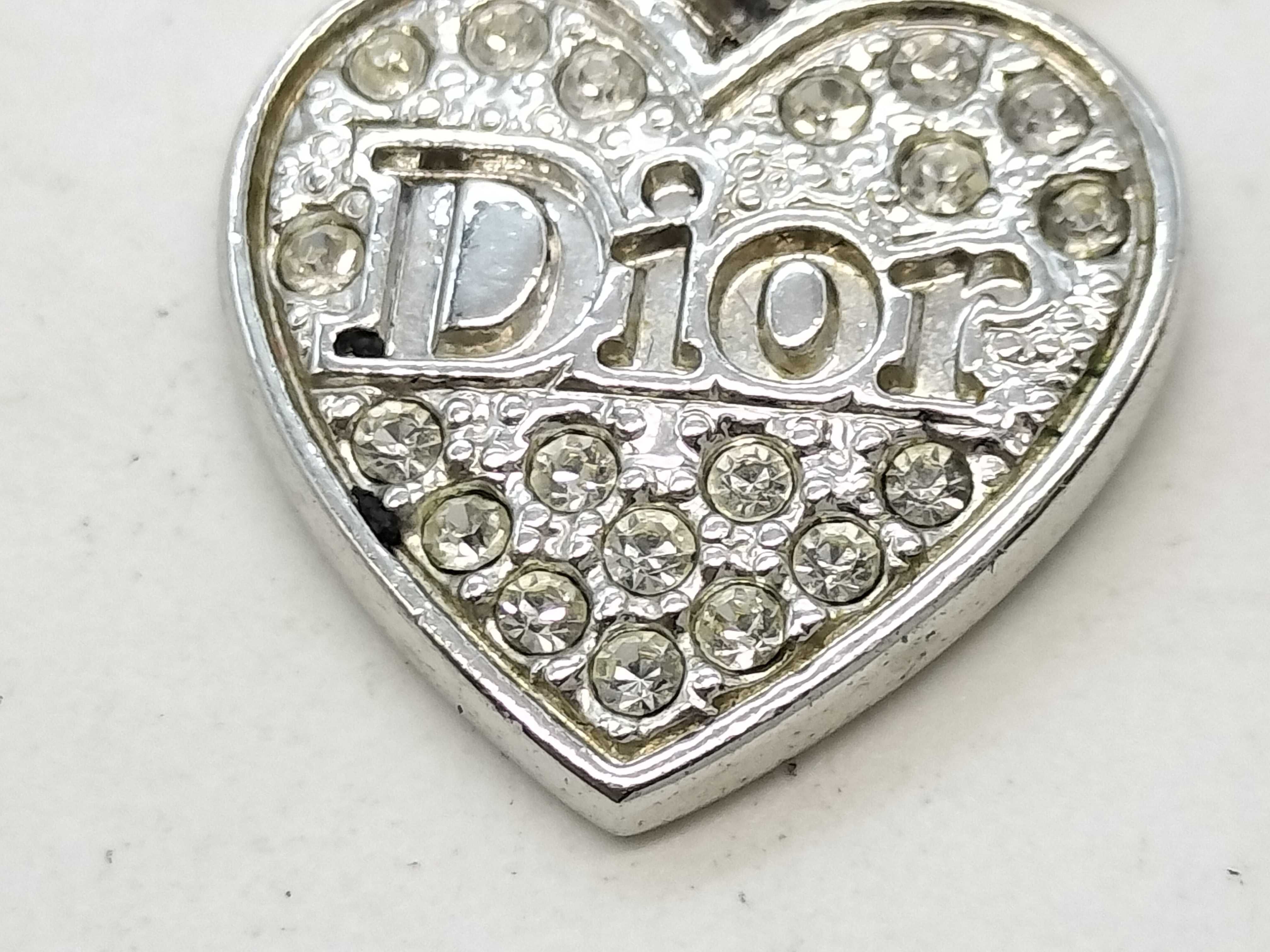 Rhinestone Heart Silver Necklace — view 7