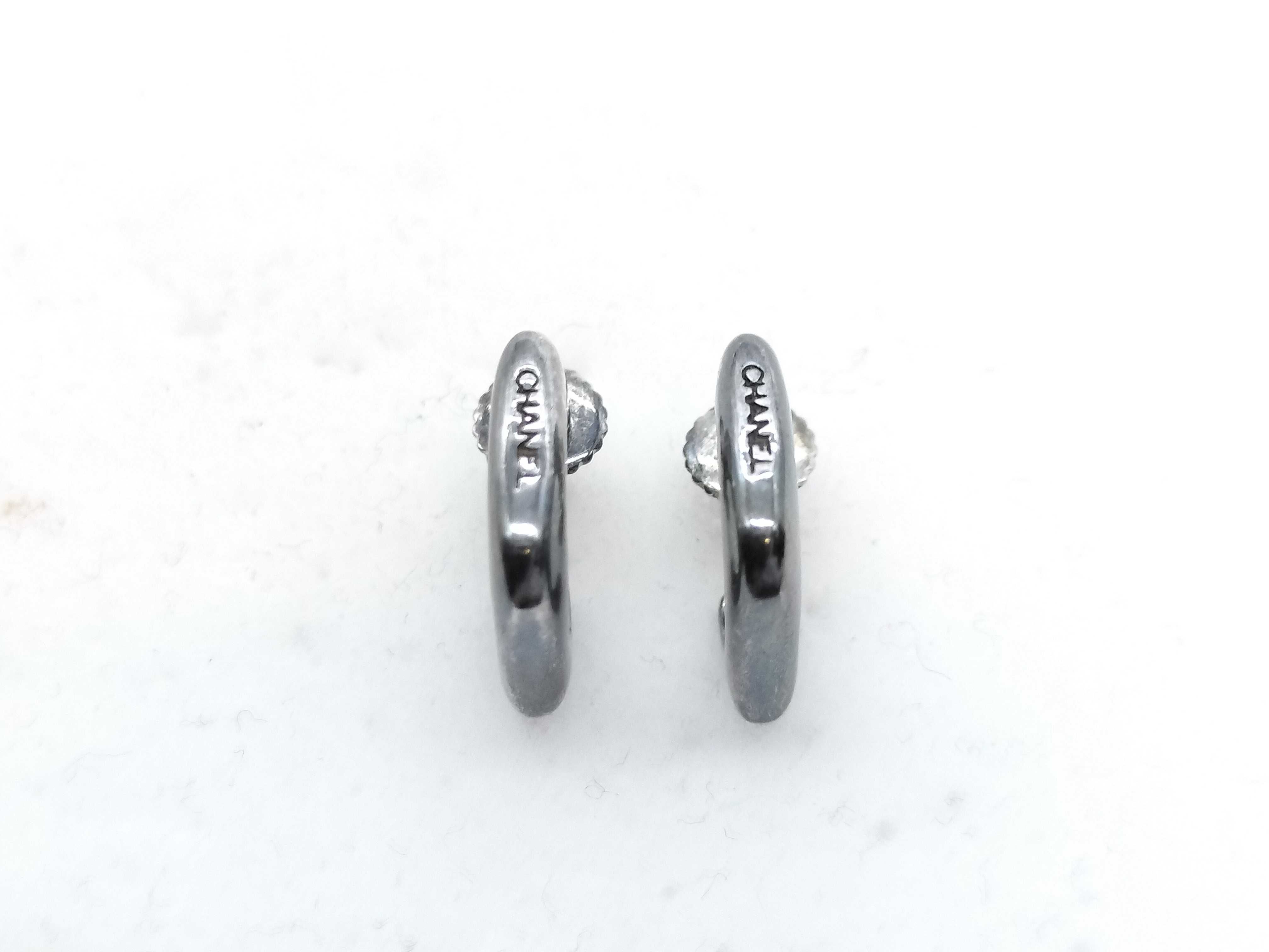 Square Hoop Logo Earrings, Ag925/SV925 Earrings