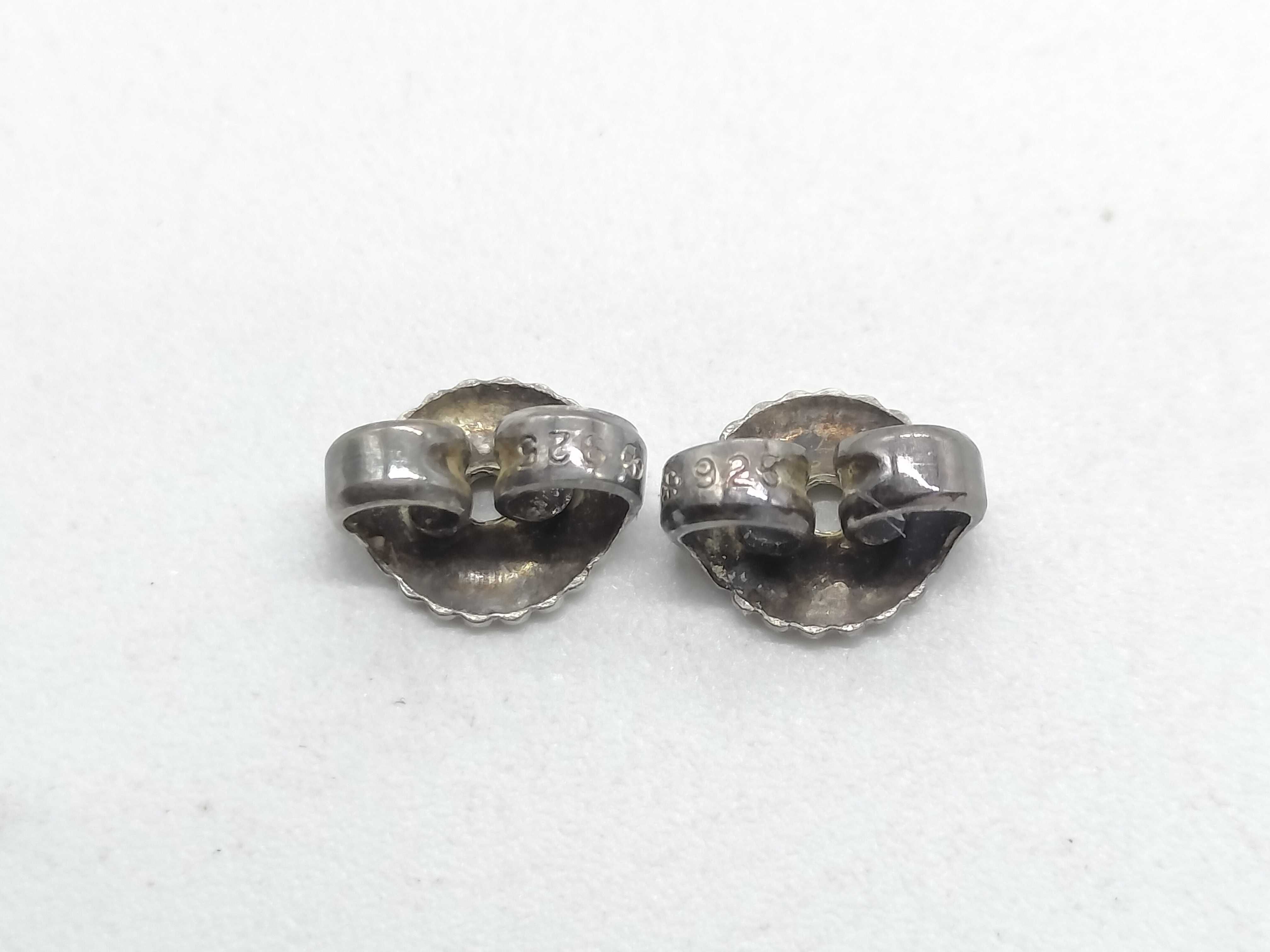 Square Hoop Logo Earrings, Ag925/SV925 Earrings — view 5
