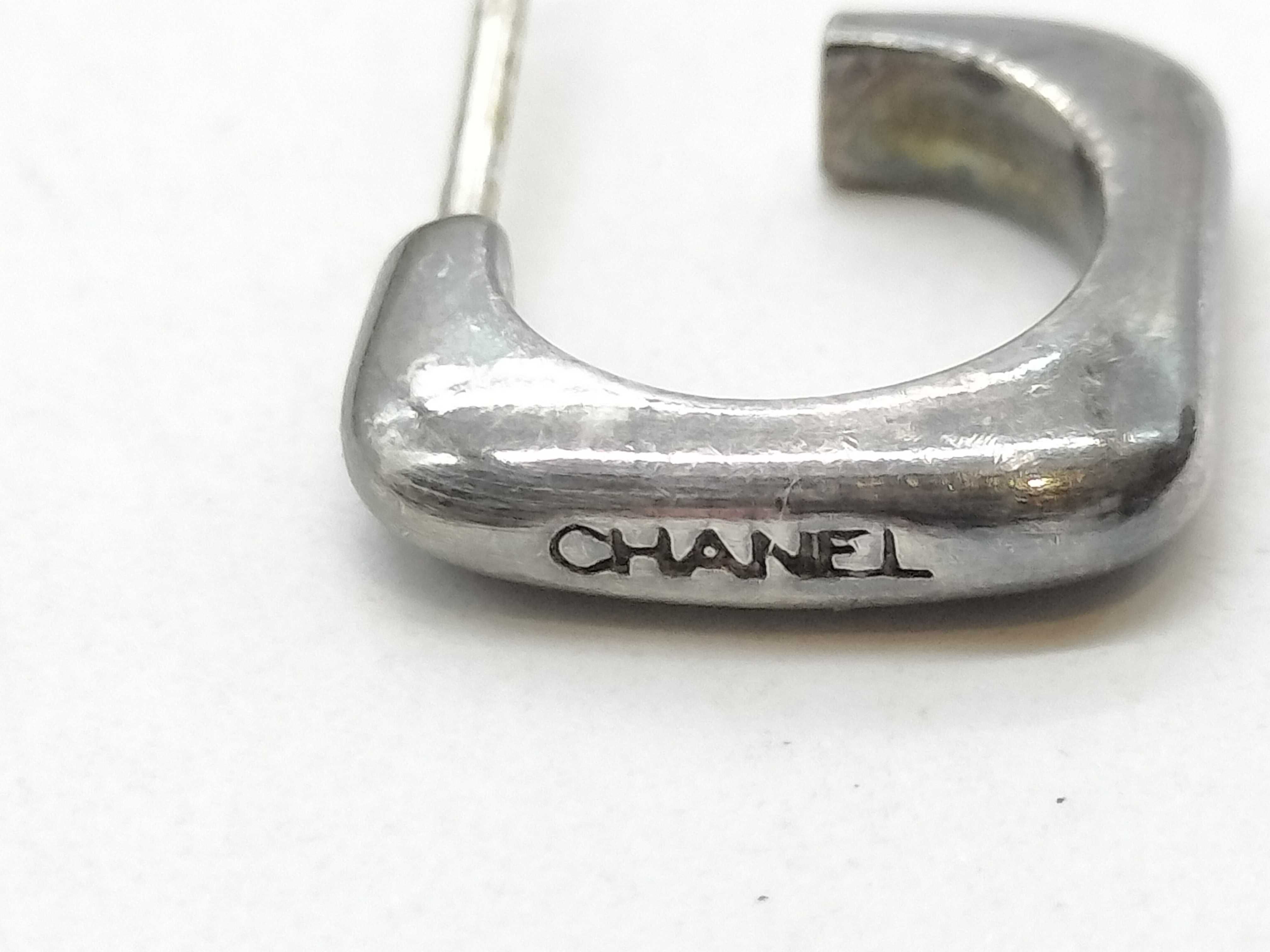Square Hoop Logo Earrings, Ag925/SV925 Earrings — view 7