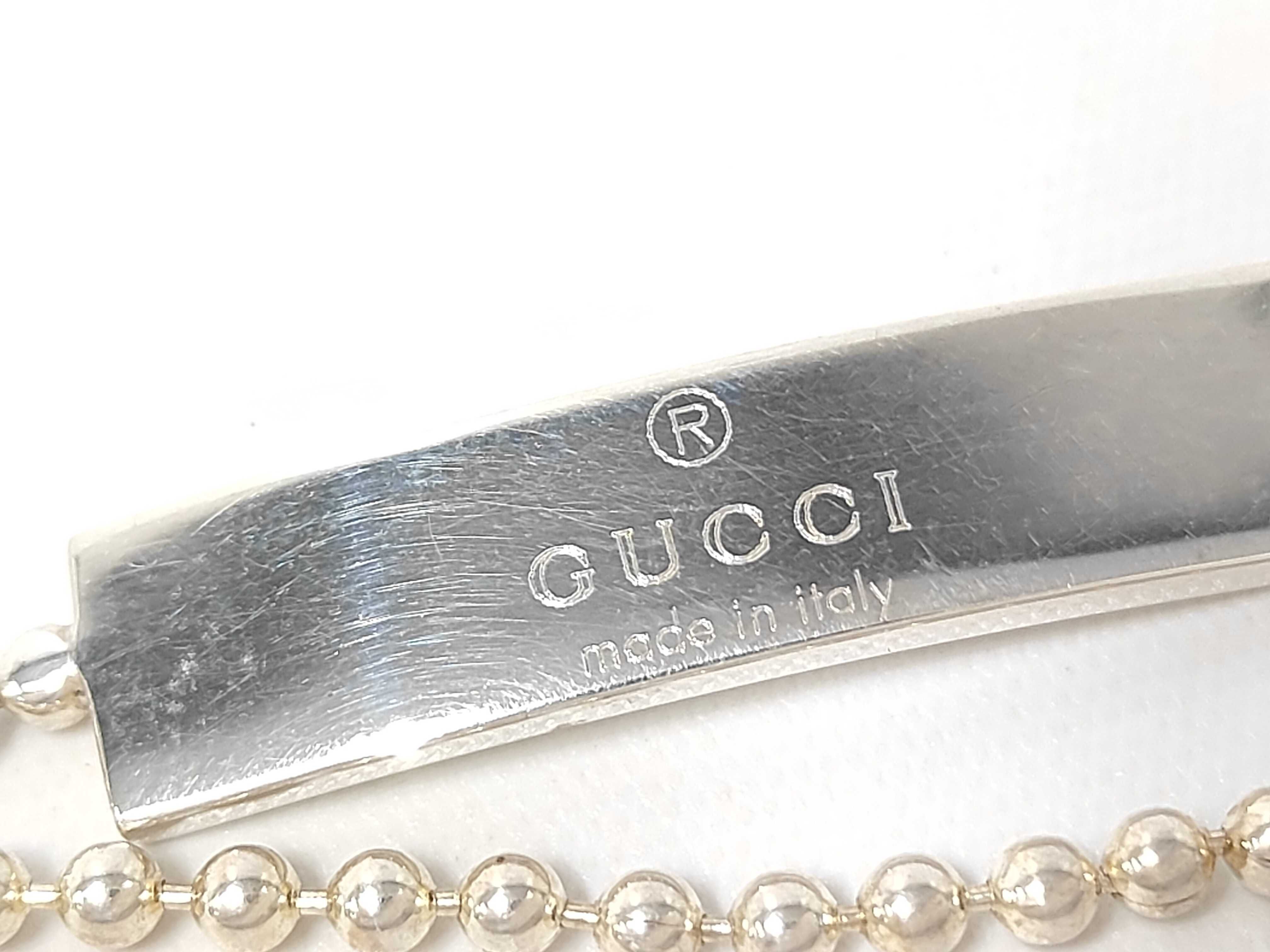 logo plate ball chain sterling silver (925) bracelet choker necklace — view 7