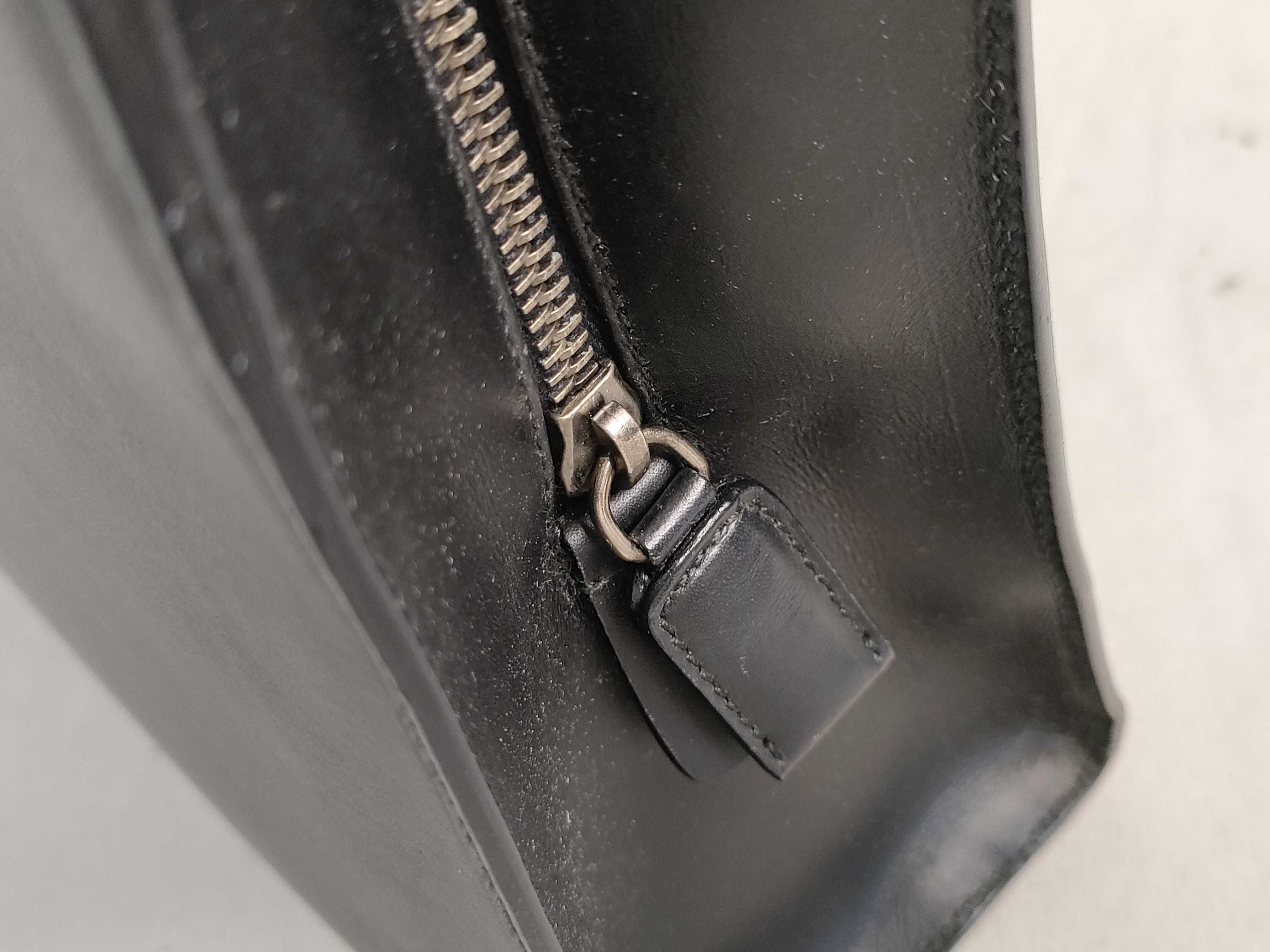 tote bag black leather tote bag — view 13