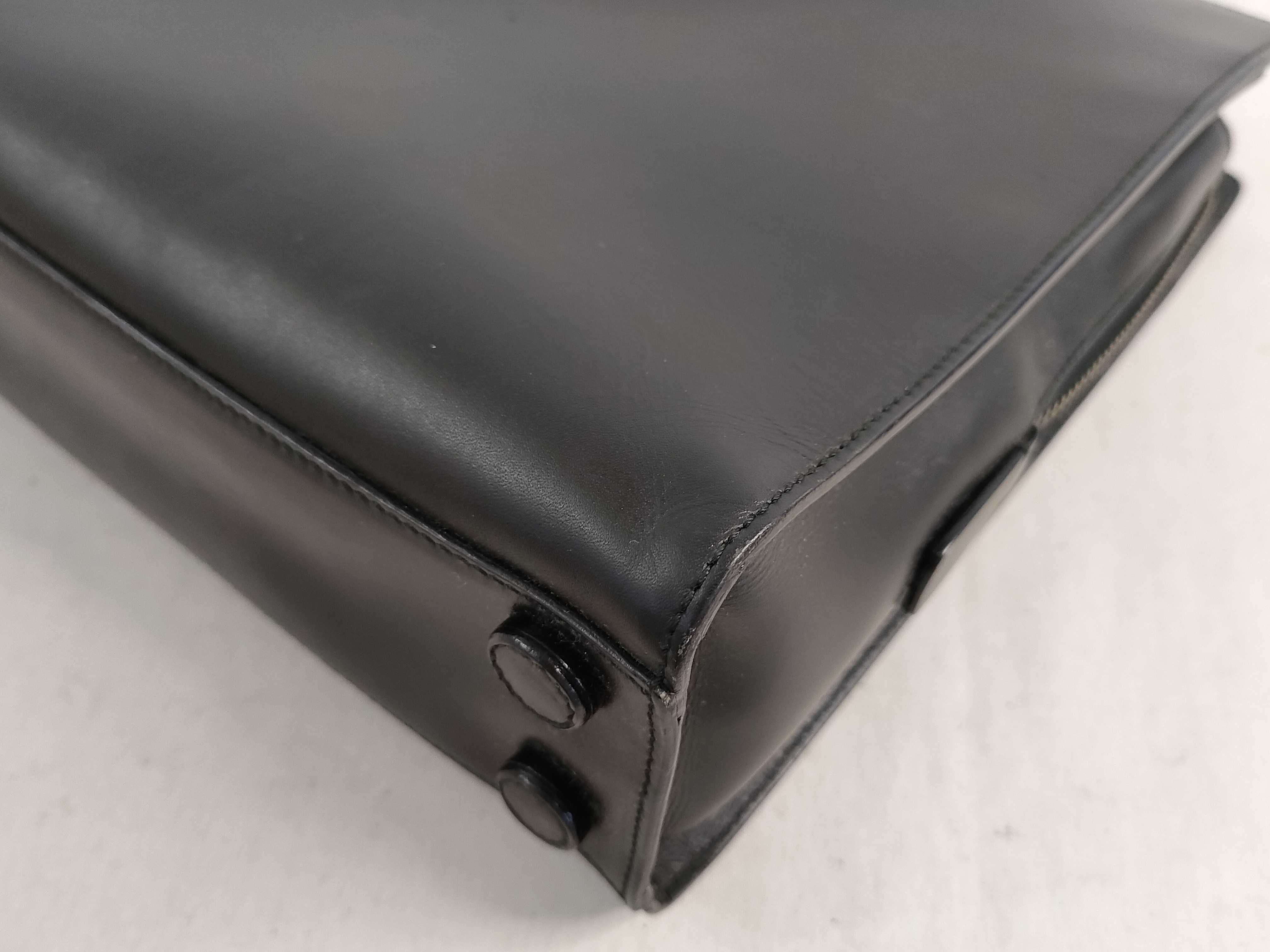 tote bag black leather tote bag — view 6