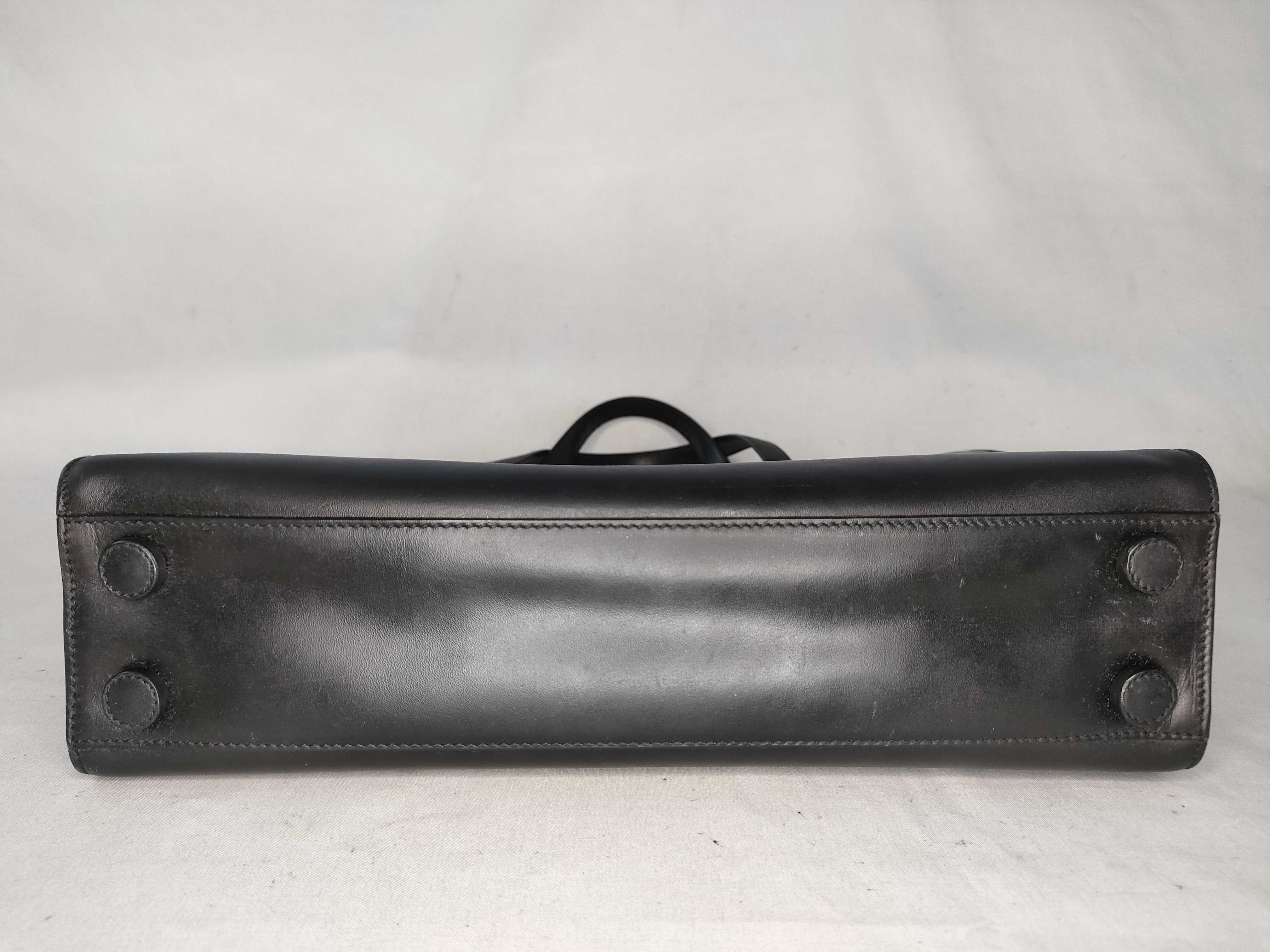 tote bag black leather tote bag — view 7