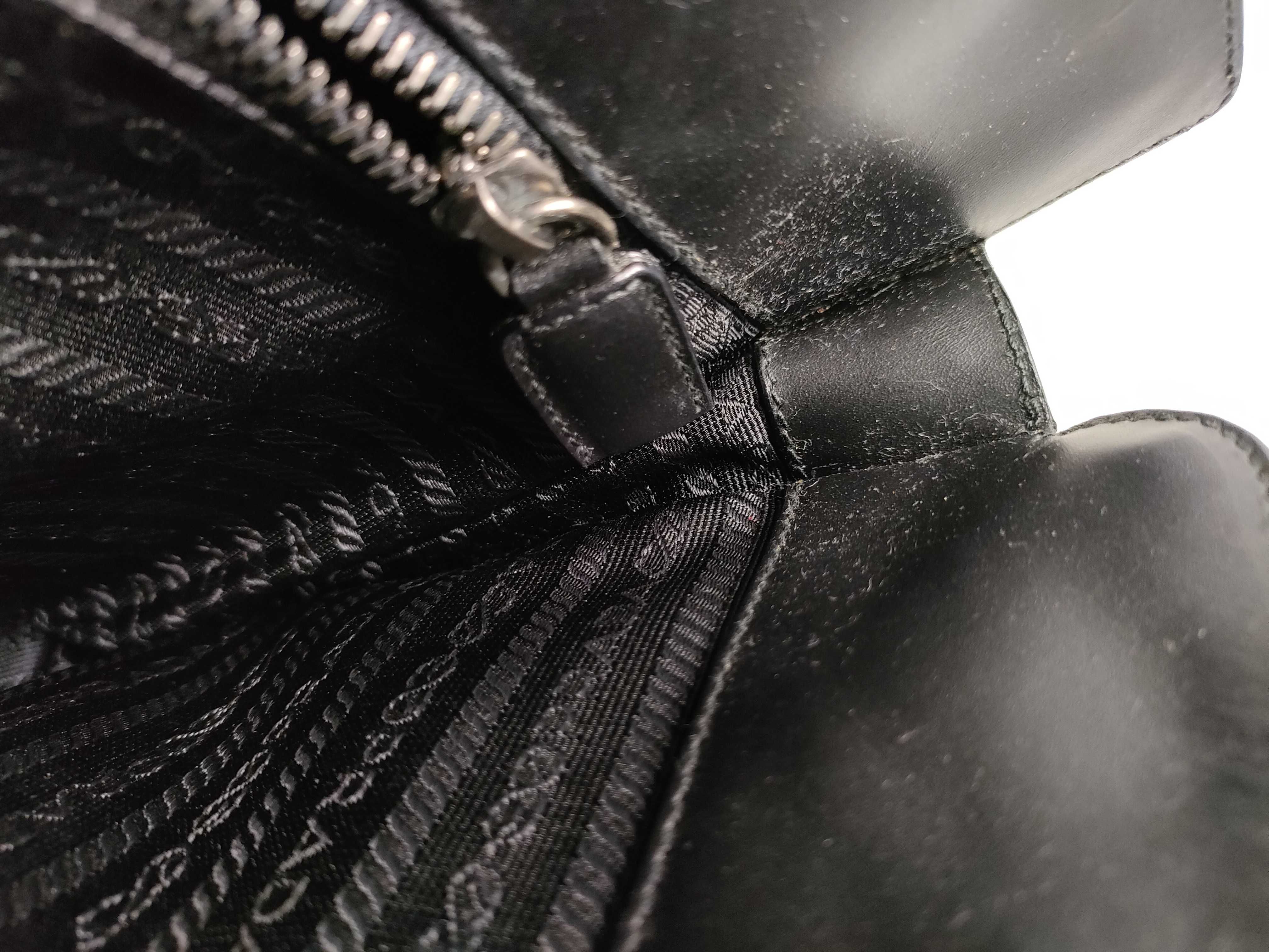 tote bag black leather tote bag — view 9