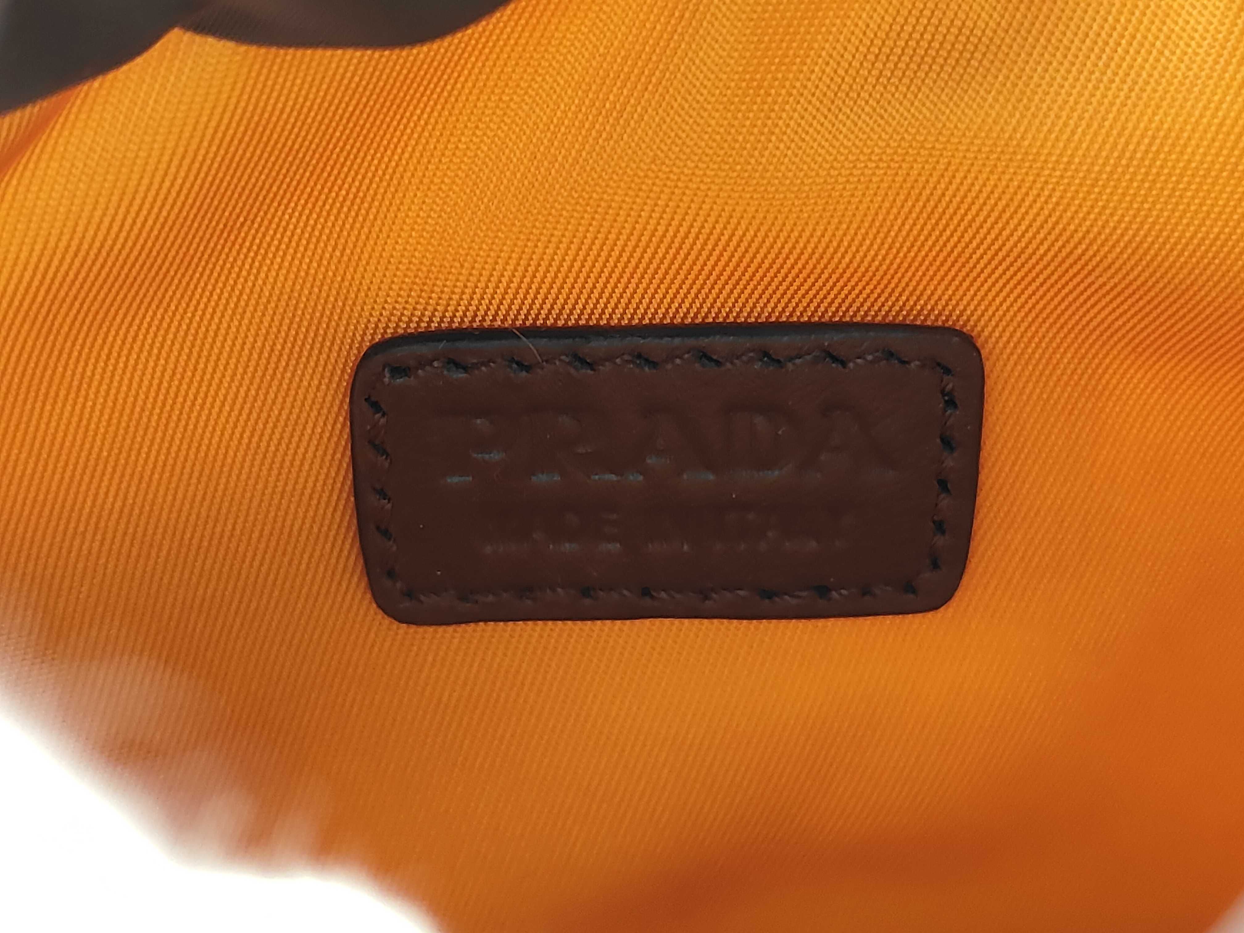 Nylon Prada Shoulder Bag Nylon Orange Shoulder Bag — view 12