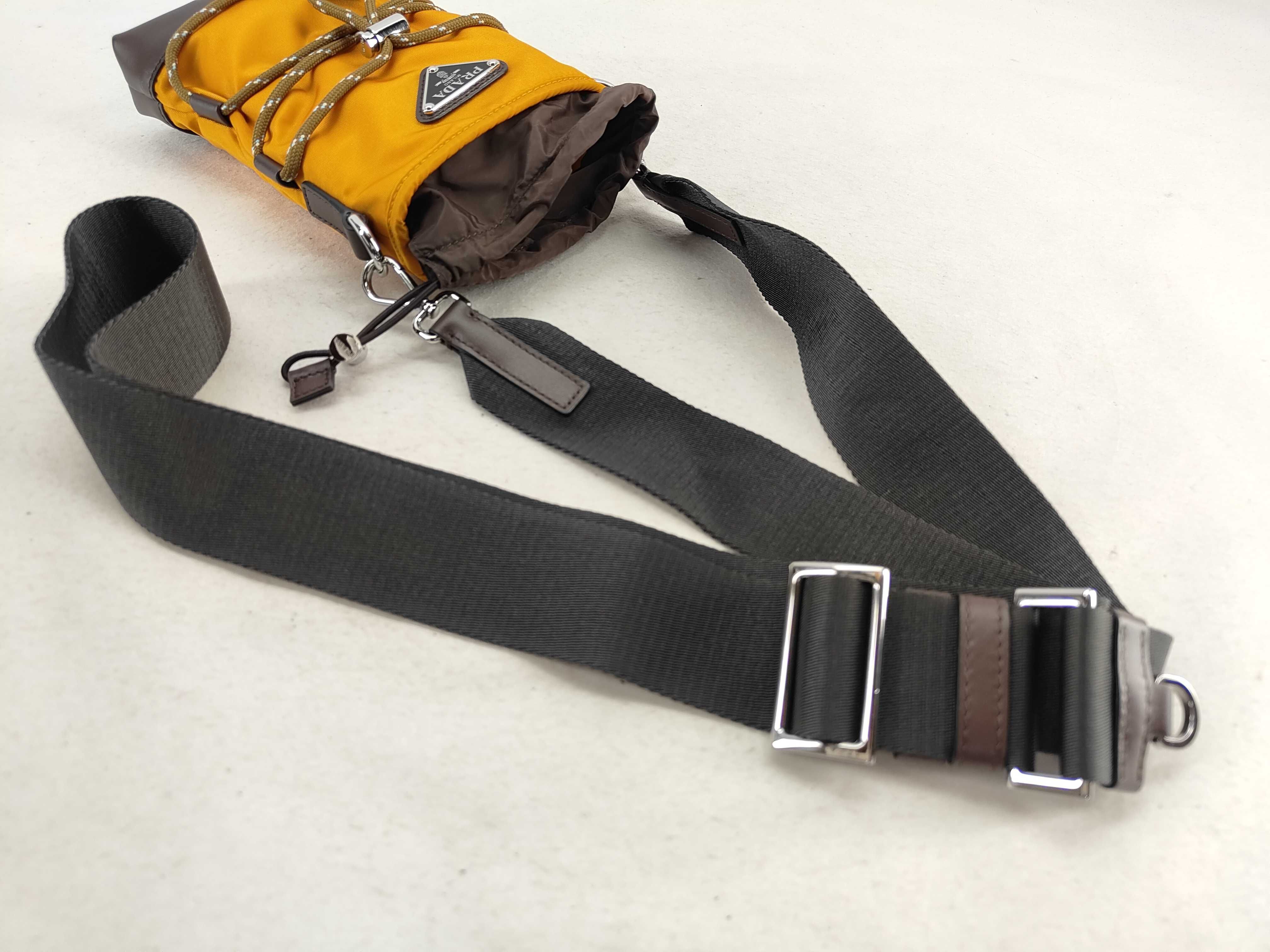 Nylon Prada Shoulder Bag Nylon Orange Shoulder Bag — view 3