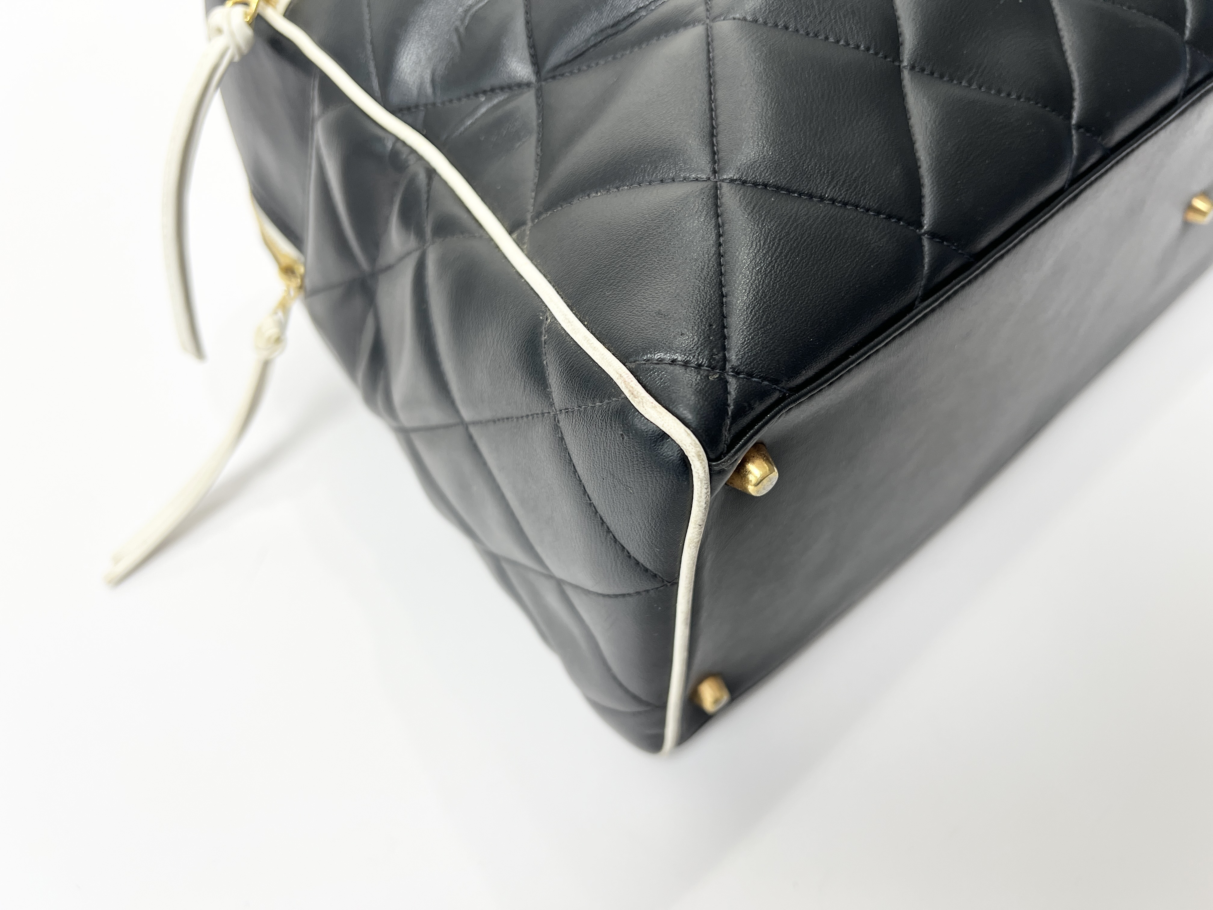 Matelassé Logo Bowling Quilted Lambskin Leather Handbag Boston Bag — view 11