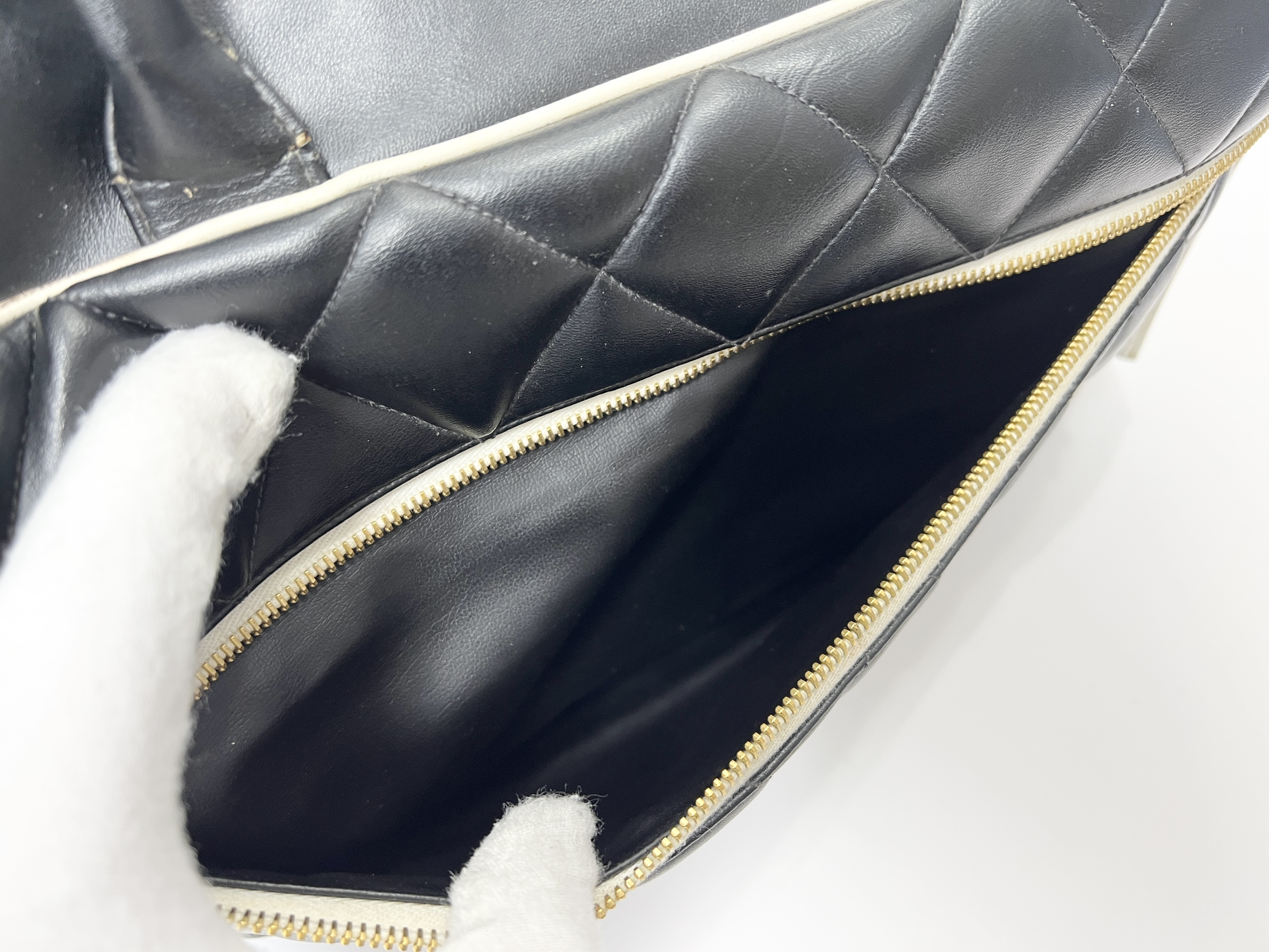 Matelassé Logo Bowling Quilted Lambskin Leather Handbag Boston Bag — view 10