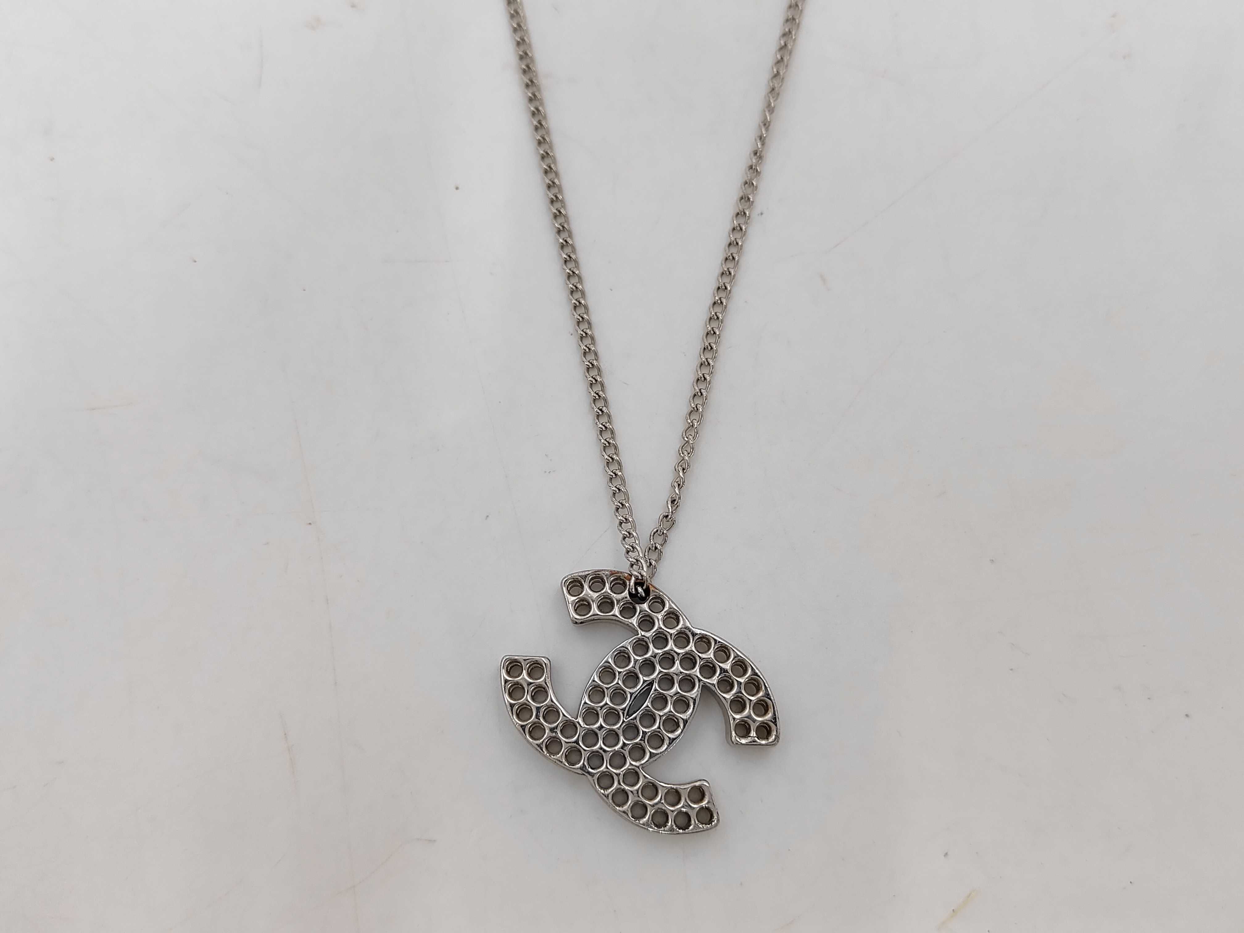 Perforated Logo Necklace — view 2