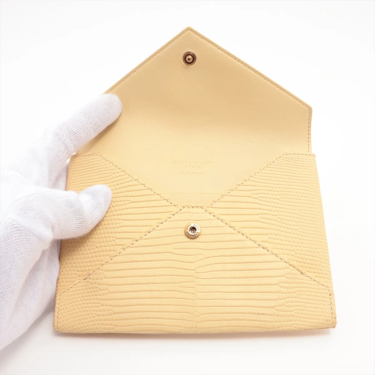 Lizard Compact Wallet, Yellow, GNC796318 — view 3