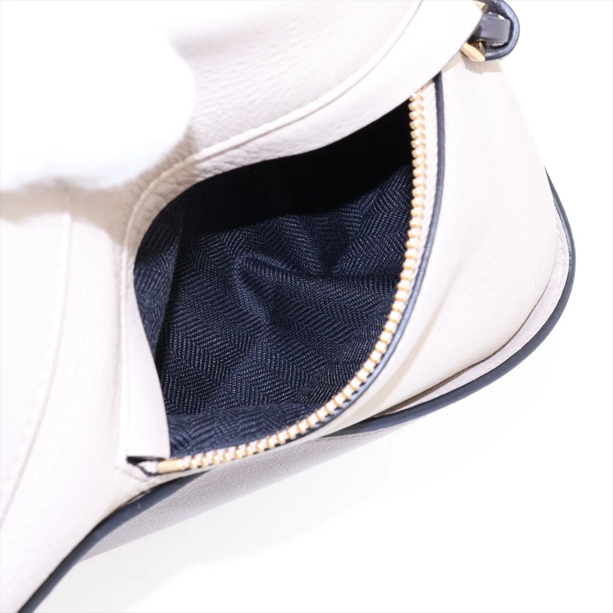 Hammock Small Leather 2-Way Handbag, Beige — view 11