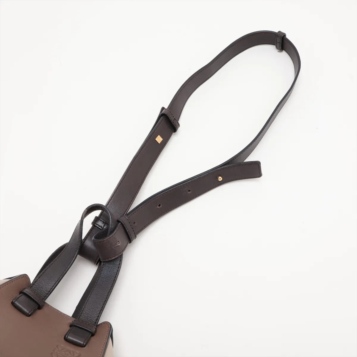Hammock Small Leather 2-Way Handbag, Beige — view 7