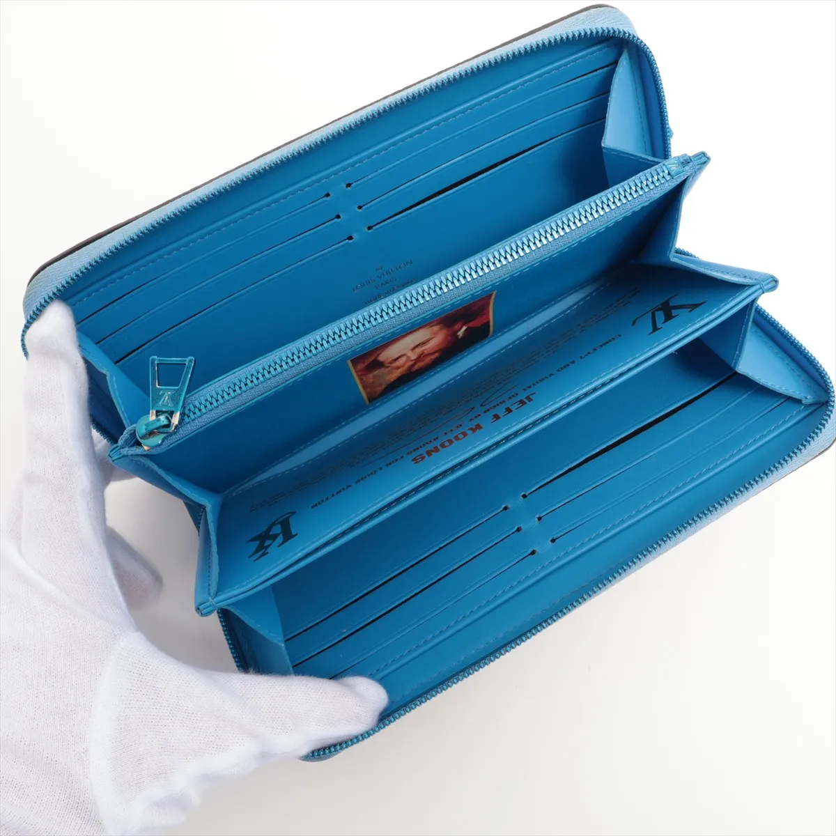 Masters Zippy Wallet M64603 MI1157 Blue Round Zip Wallet — view 3