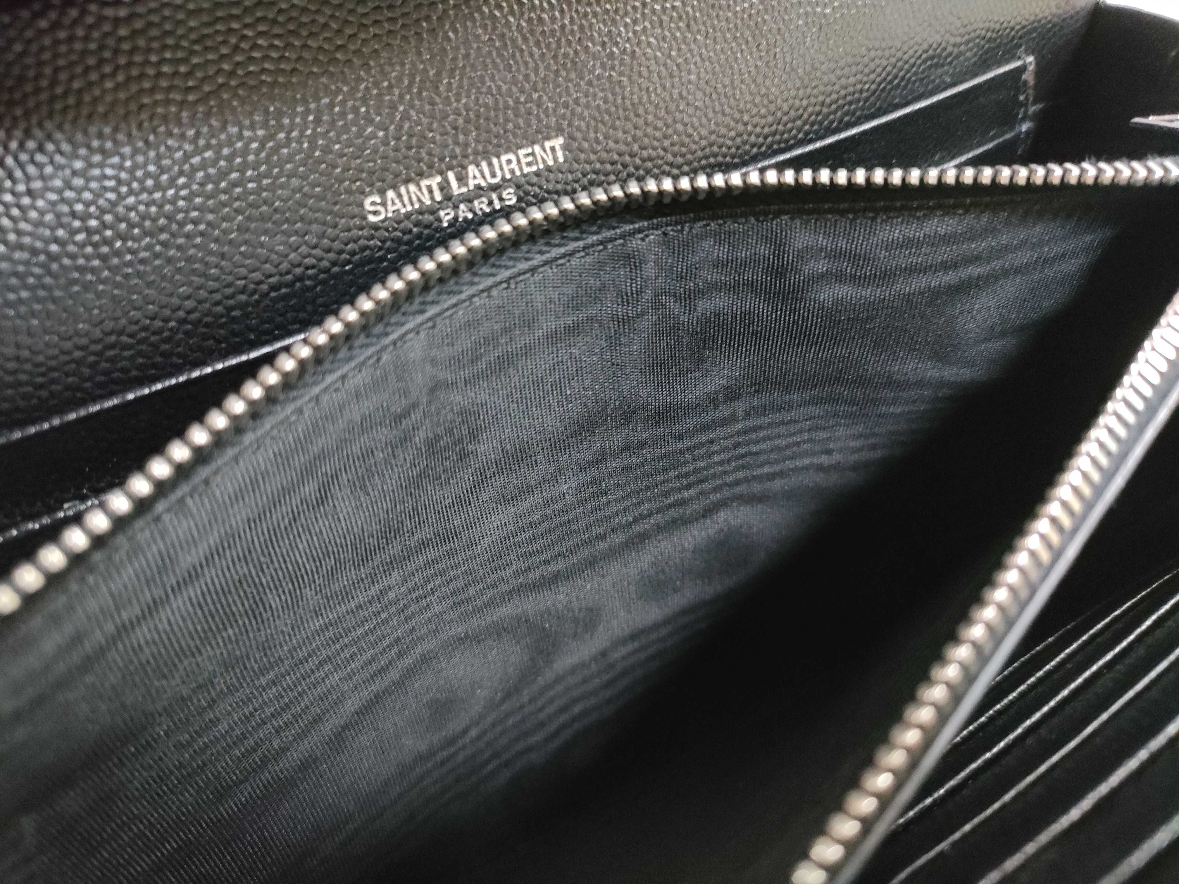 PH-YSL Black Envelope Leather Shoulder Bag 20cm — view 11