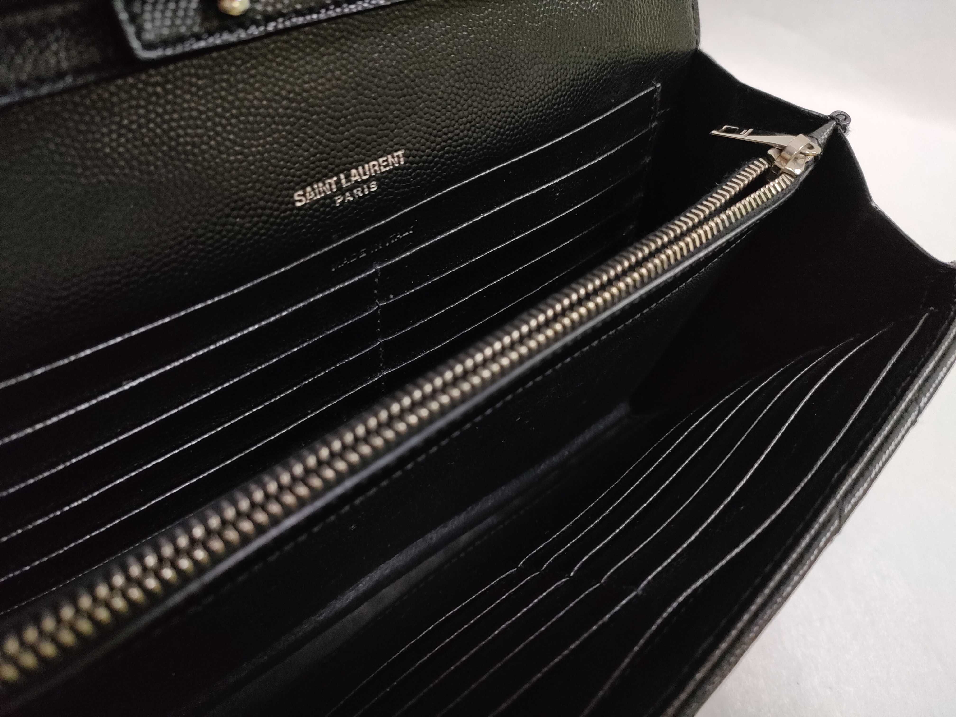 PH-YSL Black Envelope Leather Shoulder Bag 20cm — view 8