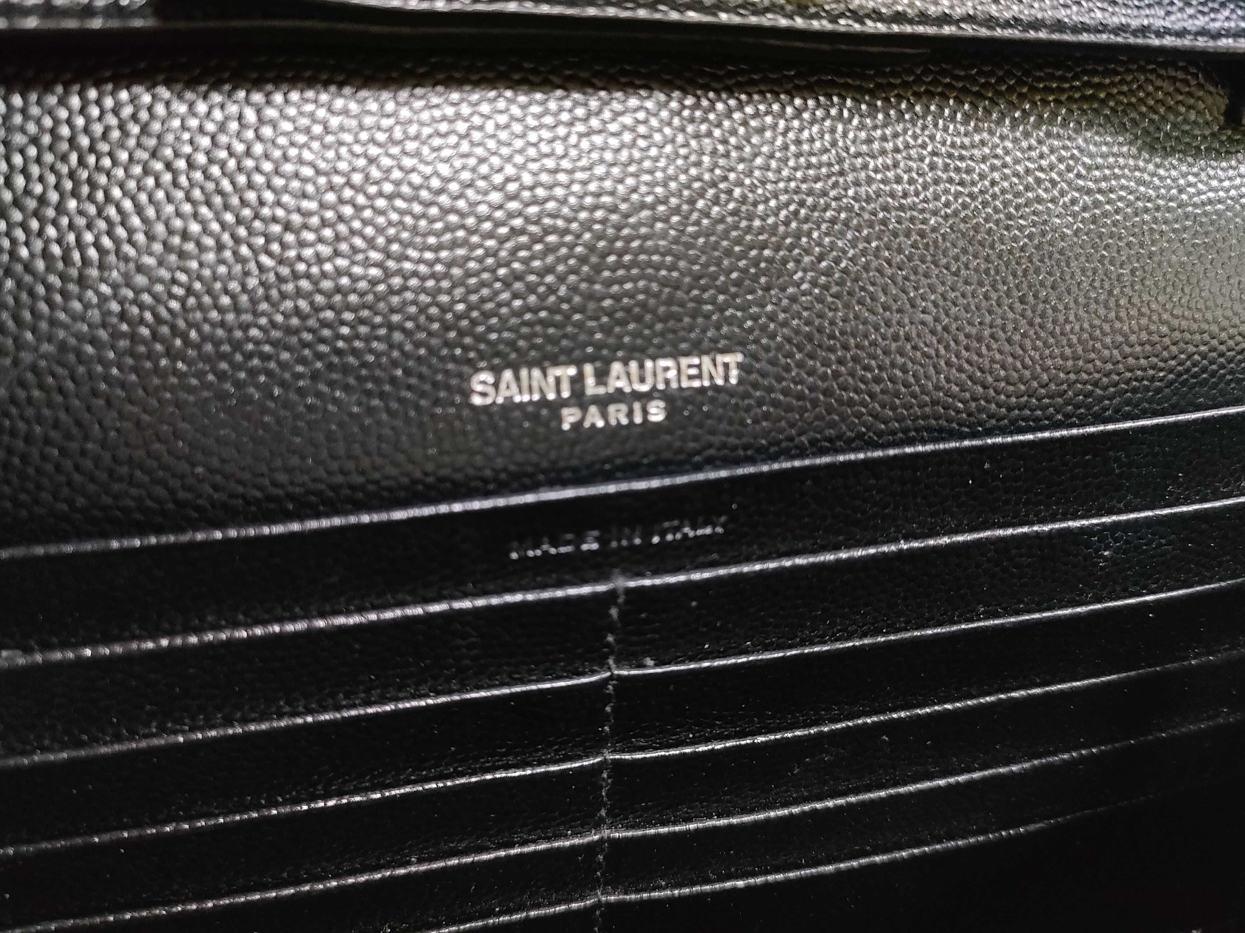 PH-YSL Black Envelope Leather Shoulder Bag 20cm — view 9