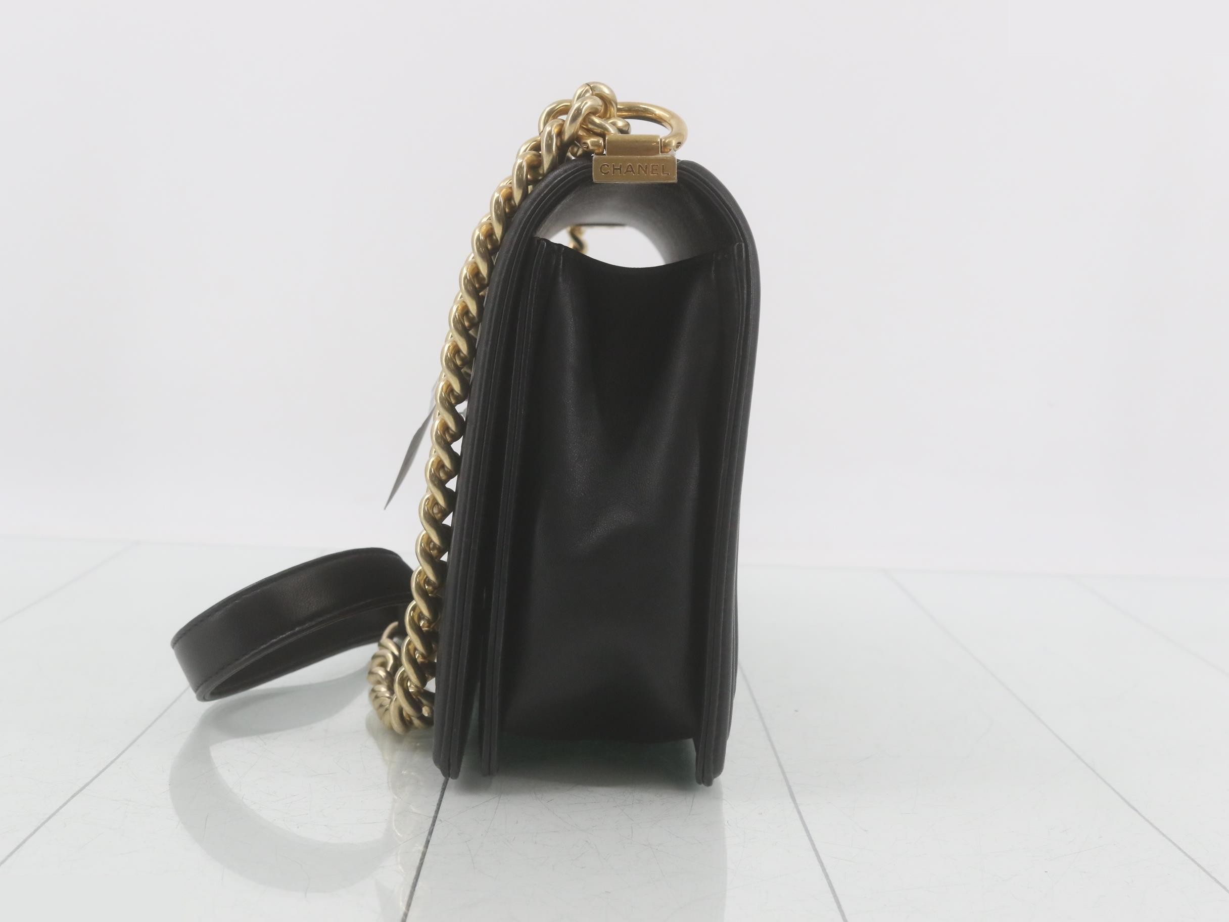 Boy Chanel 28 Calfskin Shoulder Bag — view 3