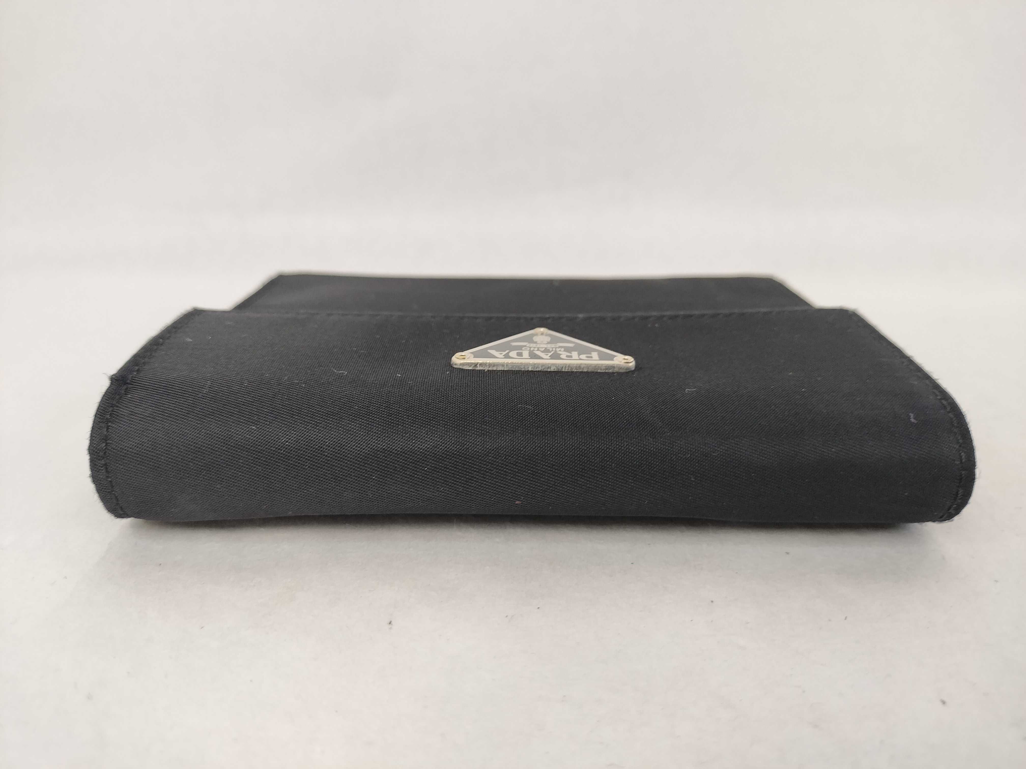 Nylon Folding Wallet, Black — view 6