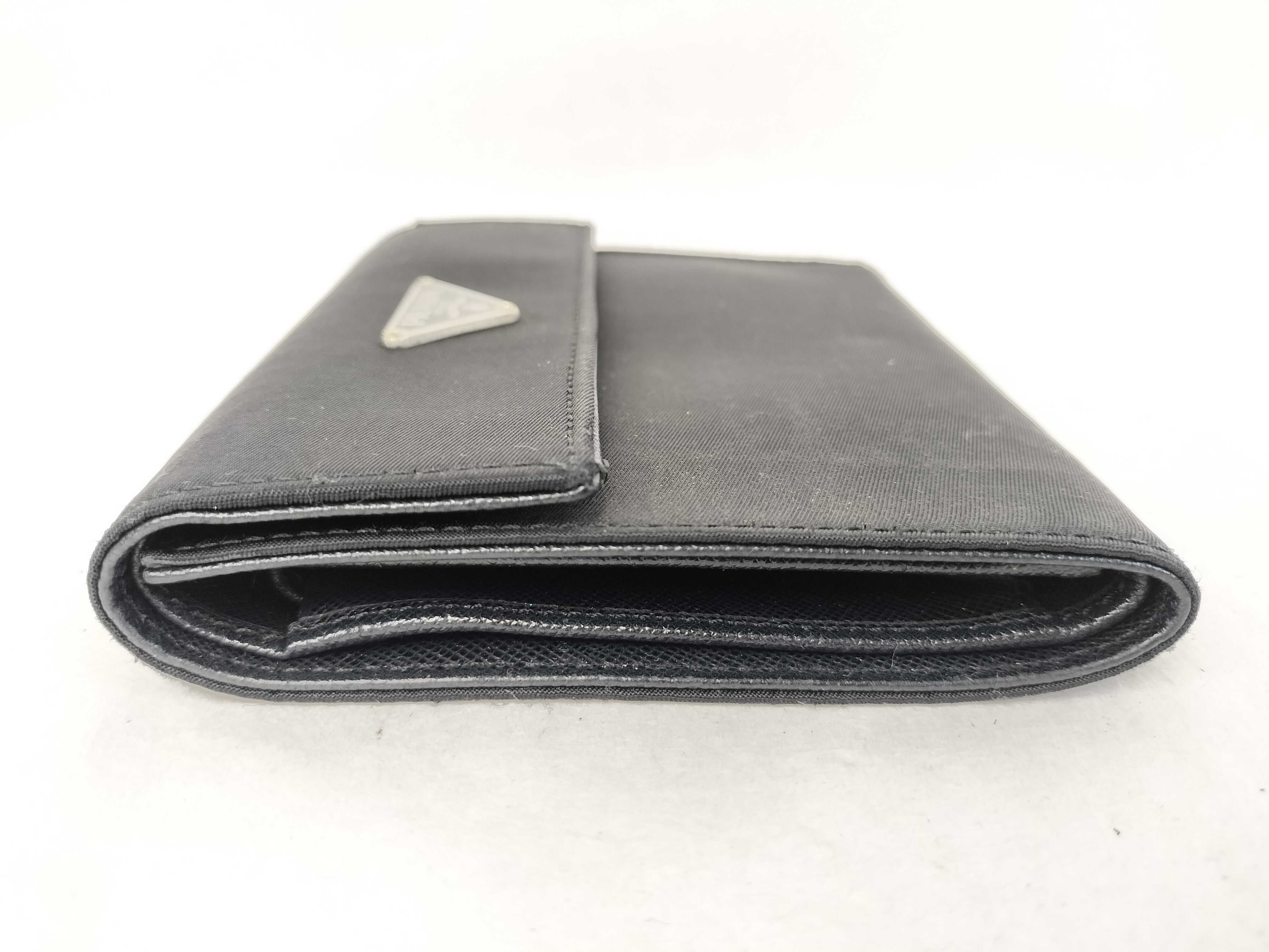 Nylon Folding Wallet, Black — view 7