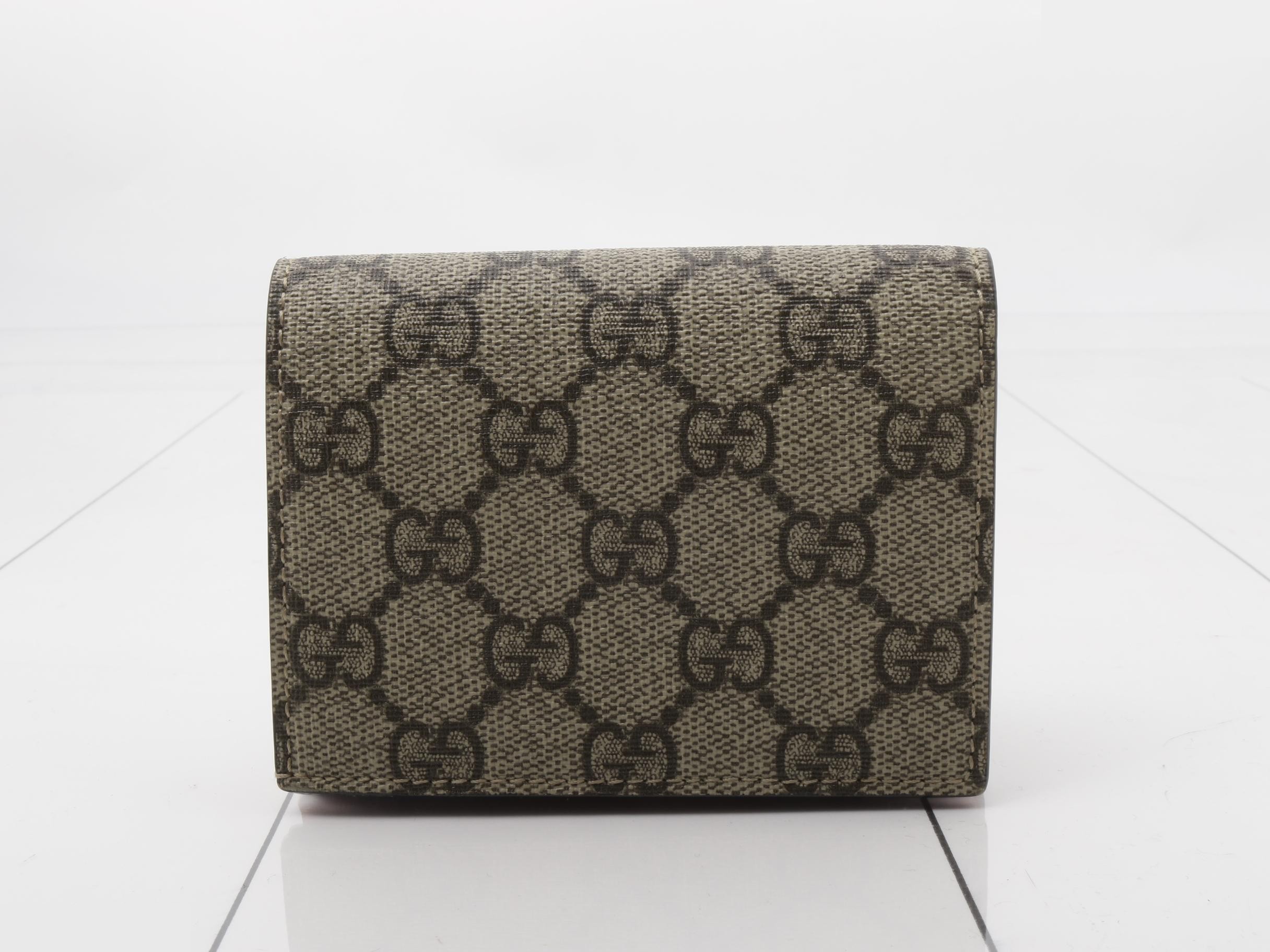 GG Supreme Snake Apple Bi-fold Wallet, Beige, Multicolor — view 2