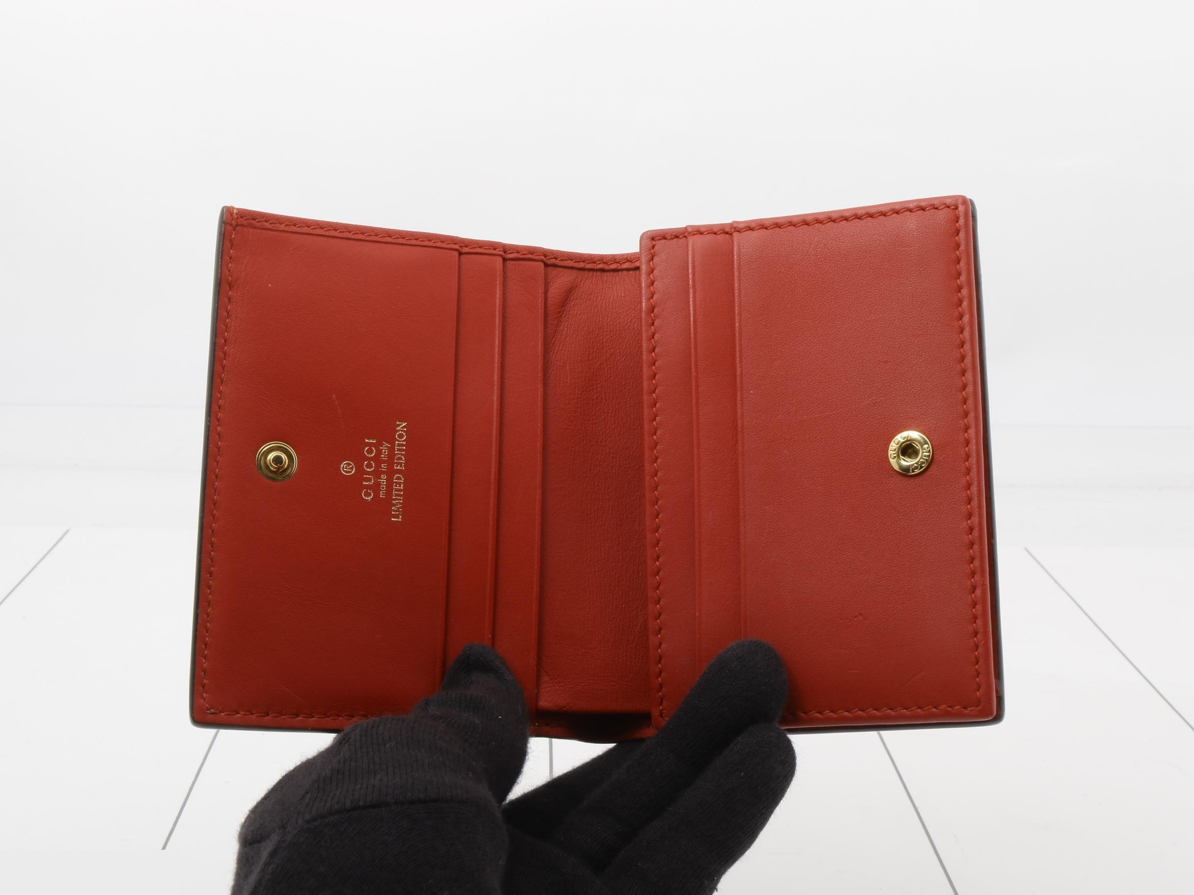 GG Supreme Snake Apple Bi-fold Wallet, Beige, Multicolor — view 4