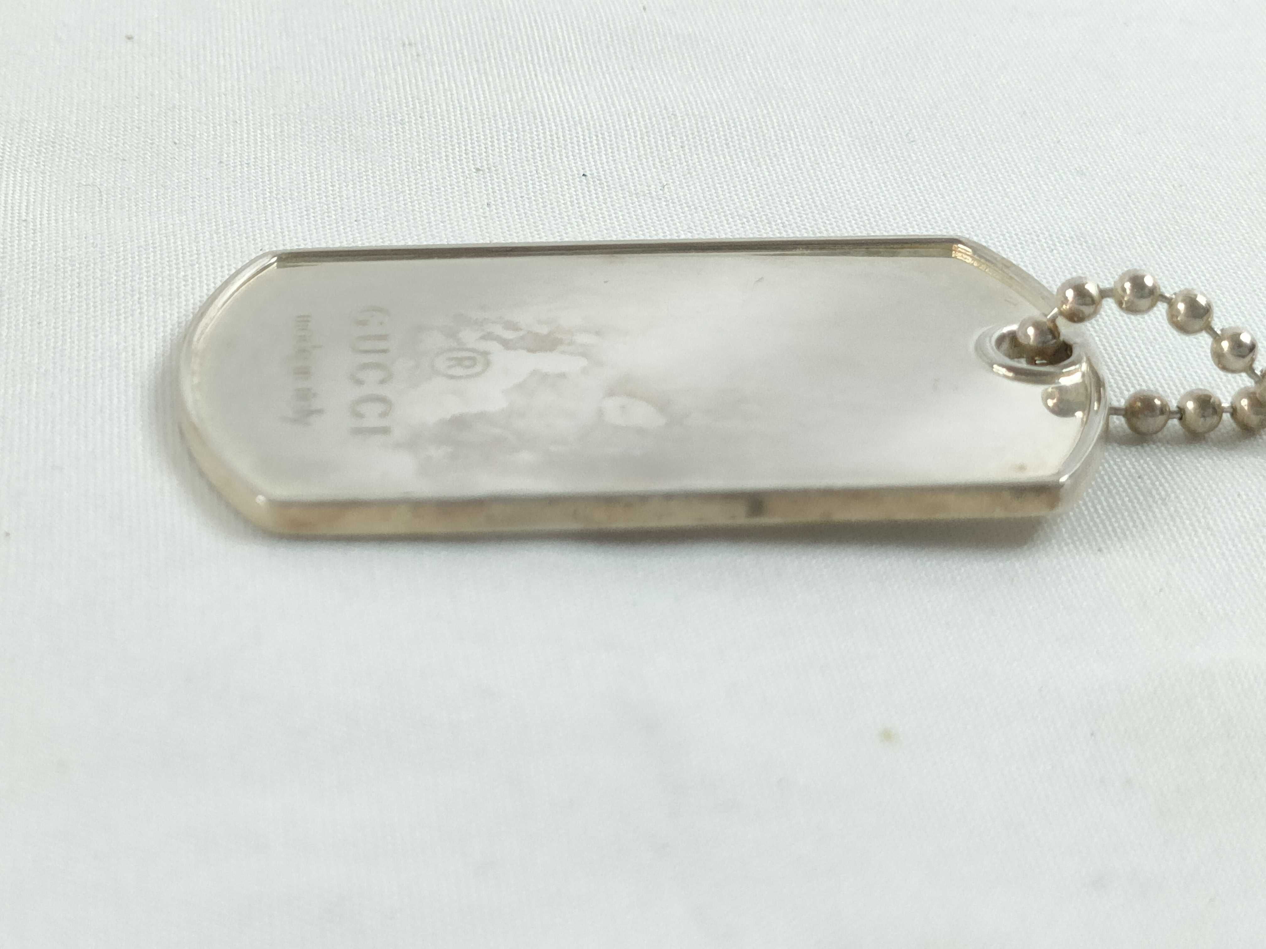 Dog Tag Logo Plate Ball Chain Silver 925 Key Chain Key Case/Key Chain — view 3