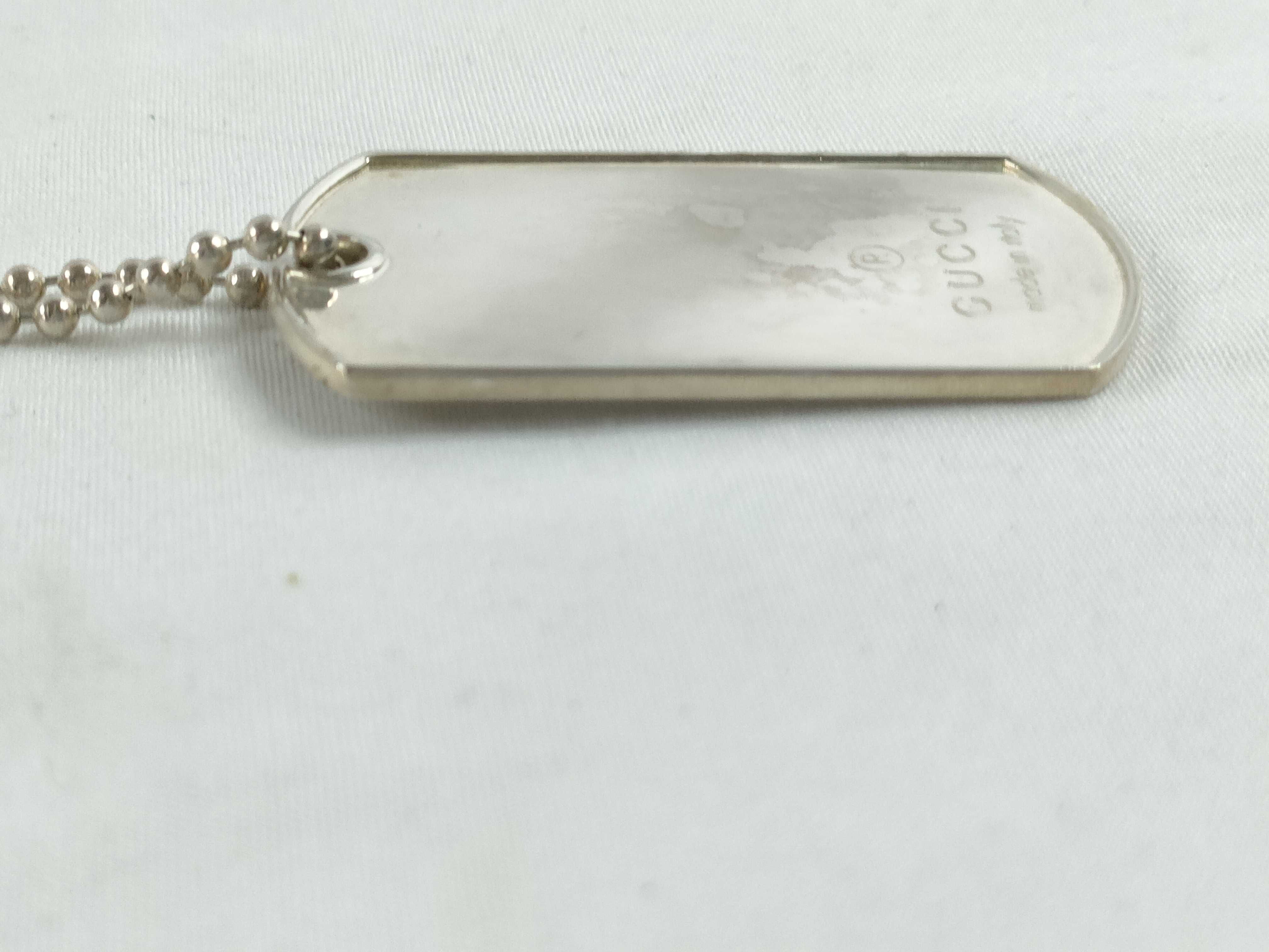 Dog Tag Logo Plate Ball Chain Silver 925 Key Chain Key Case/Key Chain — view 4