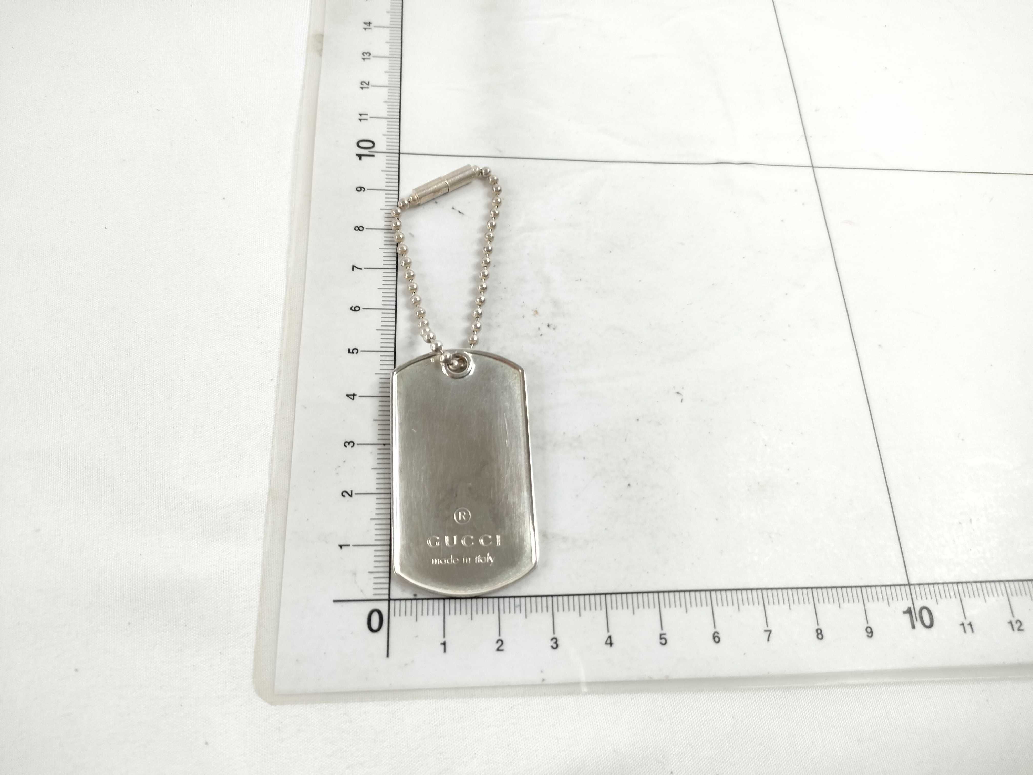 Dog Tag Logo Plate Ball Chain Silver 925 Key Chain Key Case/Key Chain — view 8
