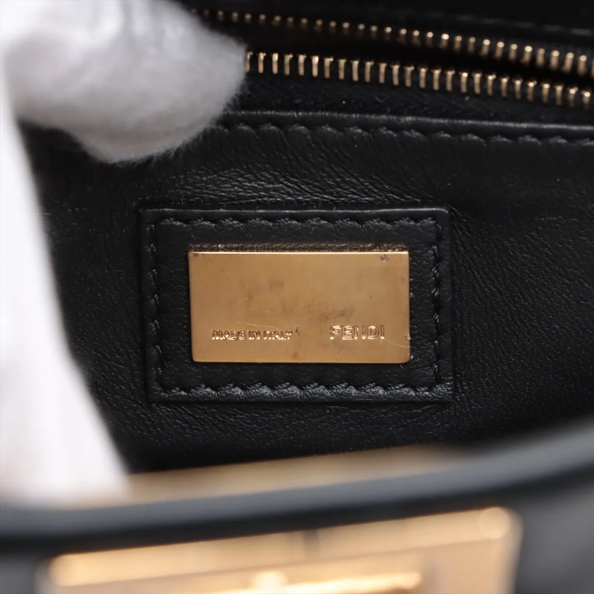 Mini Peekaboo Leather 2WAY Handbag Black 8BN244 — view 12