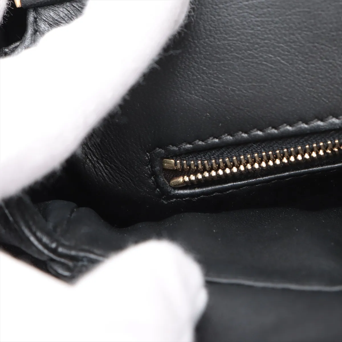 Mini Peekaboo Leather 2WAY Handbag Black 8BN244 — view 14