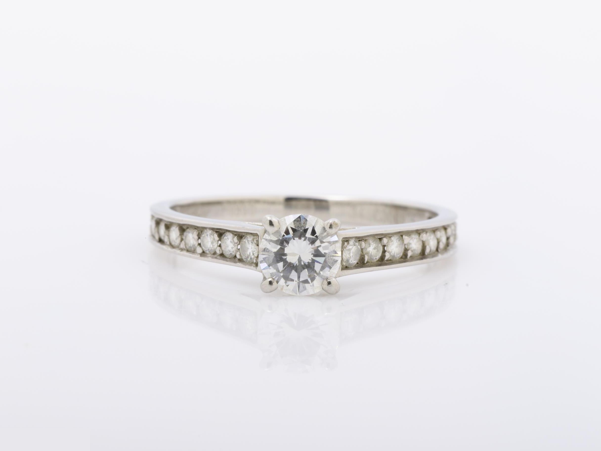 Solitaire ring diamond Pt950 approximately 2.5g #8.5