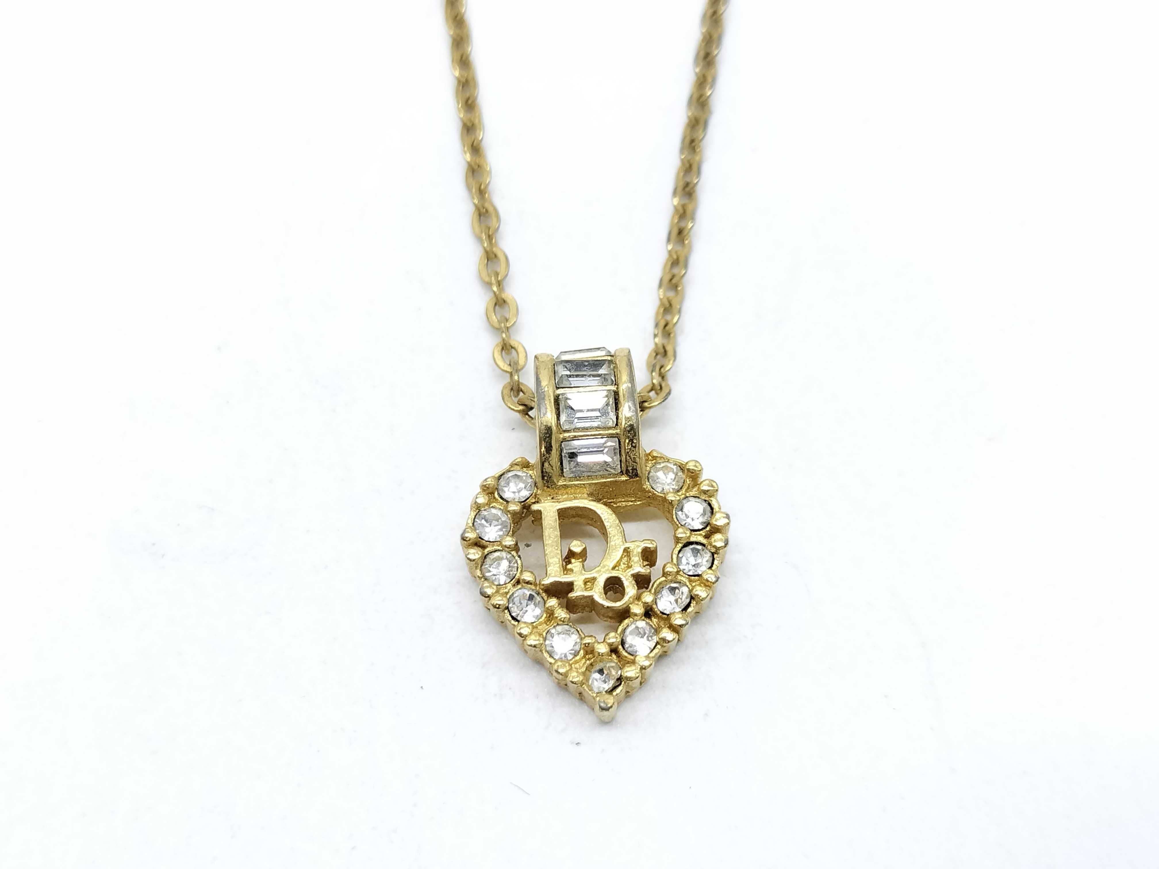 CD logo heart charm necklace