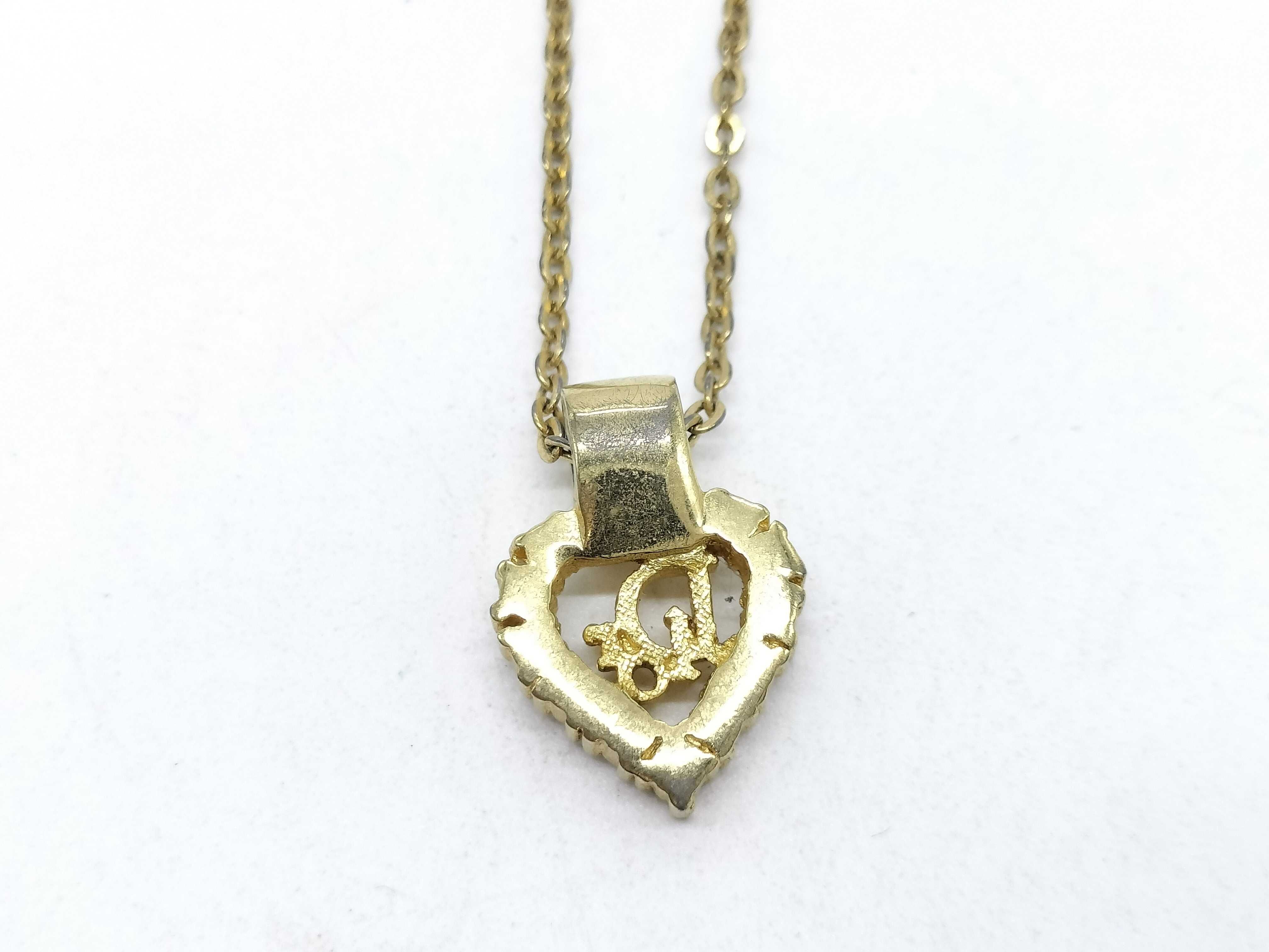 CD logo heart charm necklace — view 2