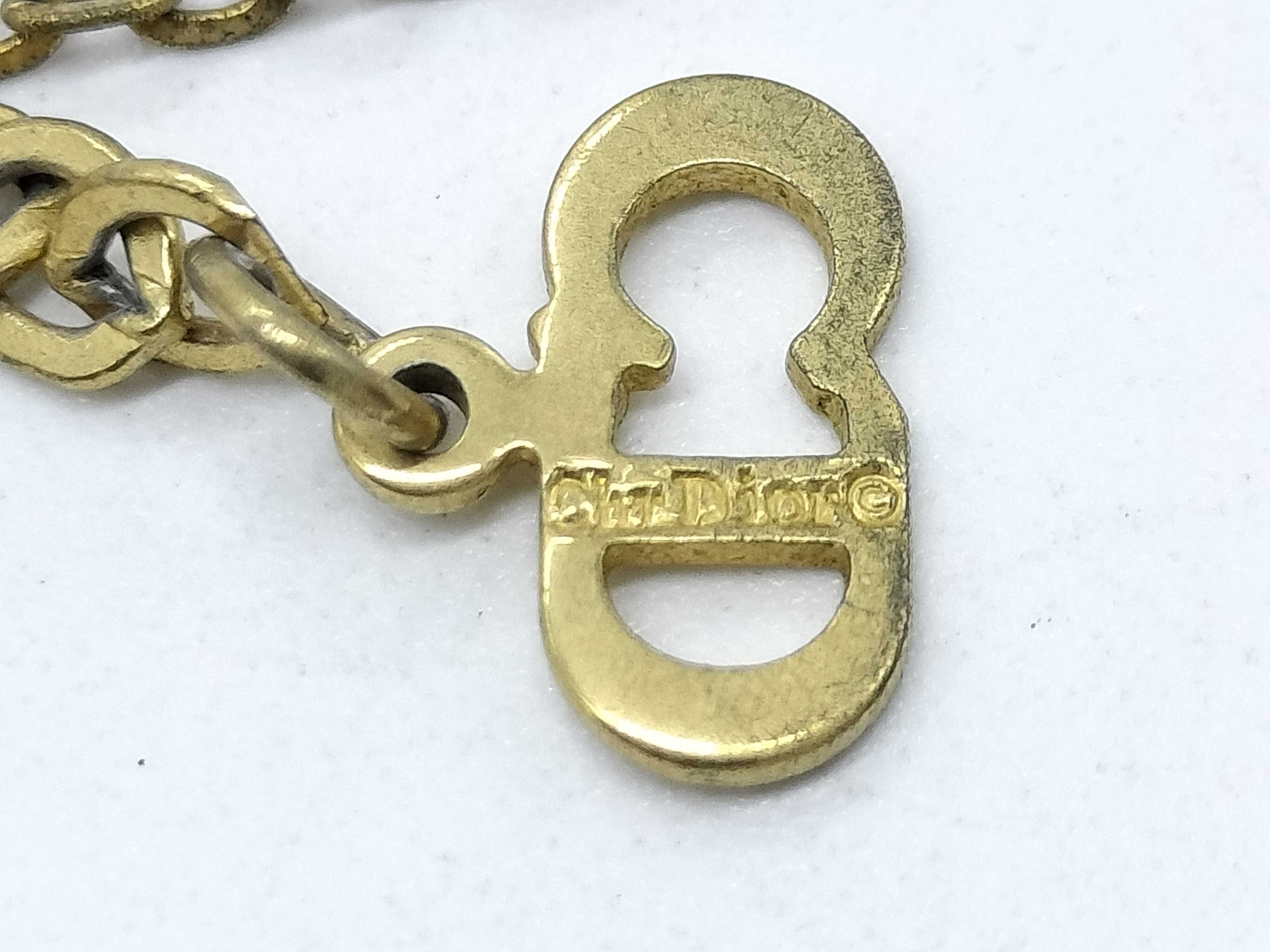 CD logo heart charm necklace — view 5