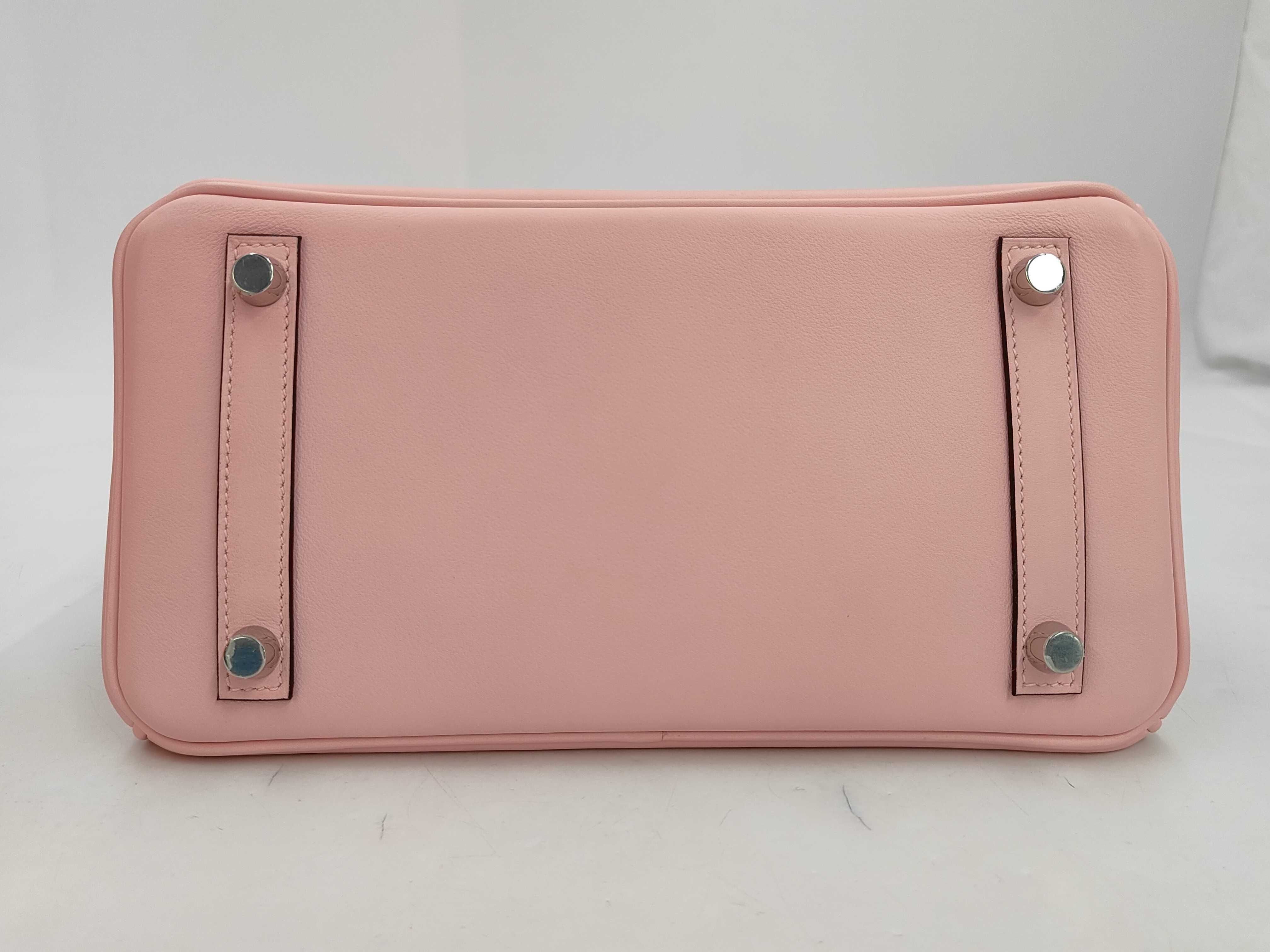 Birkin 25 Z stamp Swift Rose Sakura SV handbag — view 5
