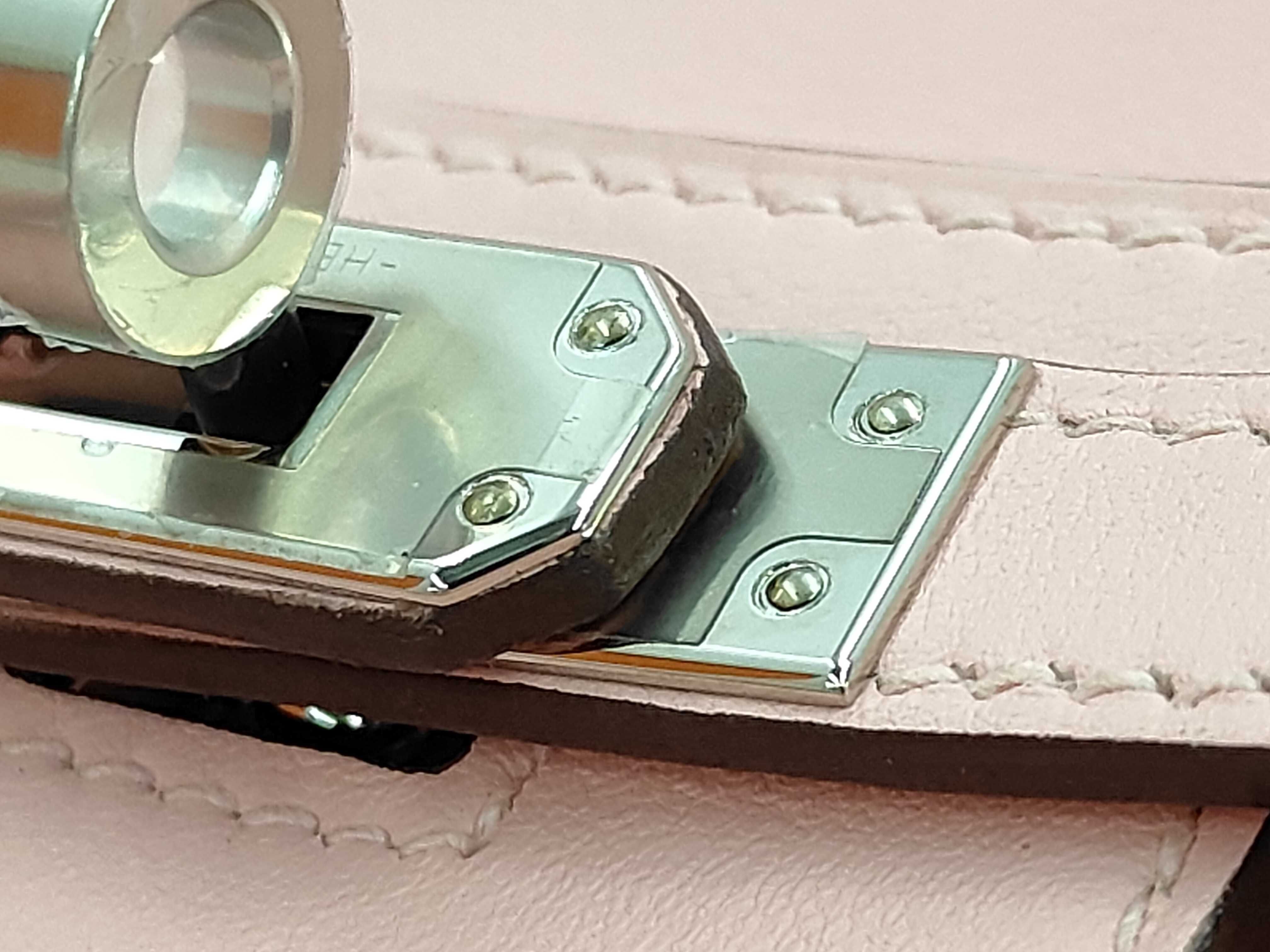Birkin 25 Z stamp Swift Rose Sakura SV handbag — view 7